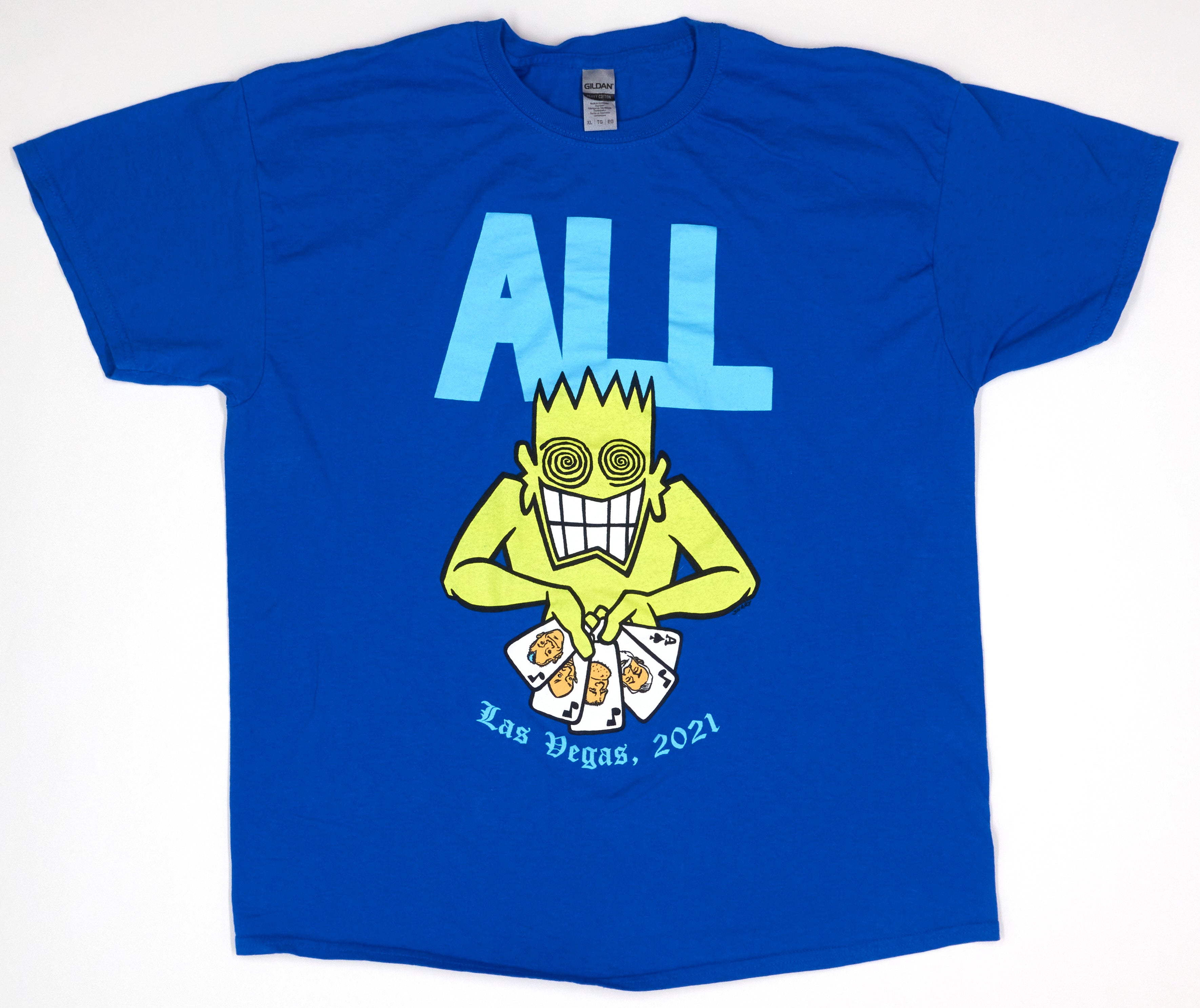 ALL - Royal Flush Punk Rock Bowling Las Vegas 2021 Tour Shirt Size XL