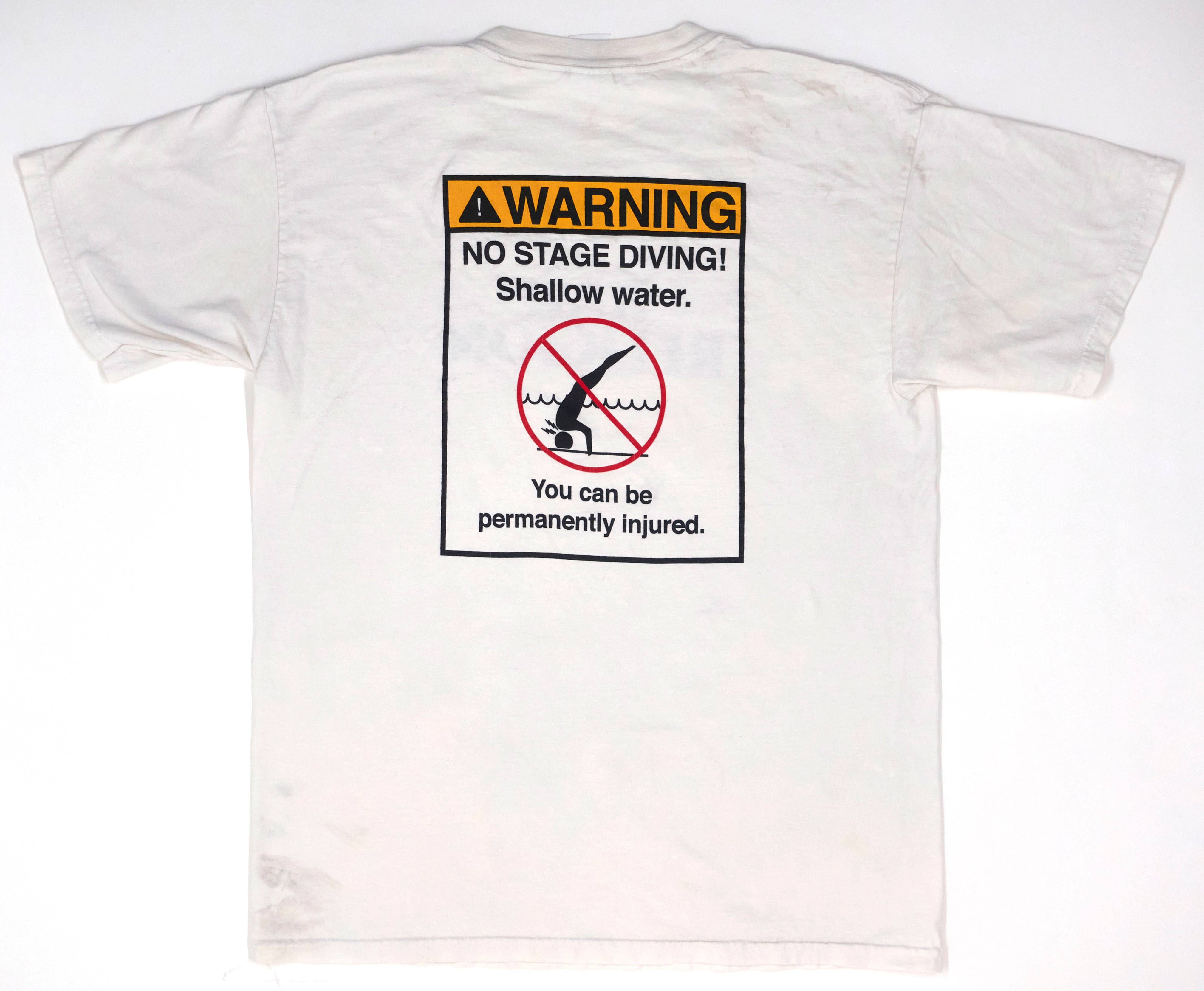 Bad Religion - Warning No Stage Diving Shallow Water 90's Tour Shirt Size Large