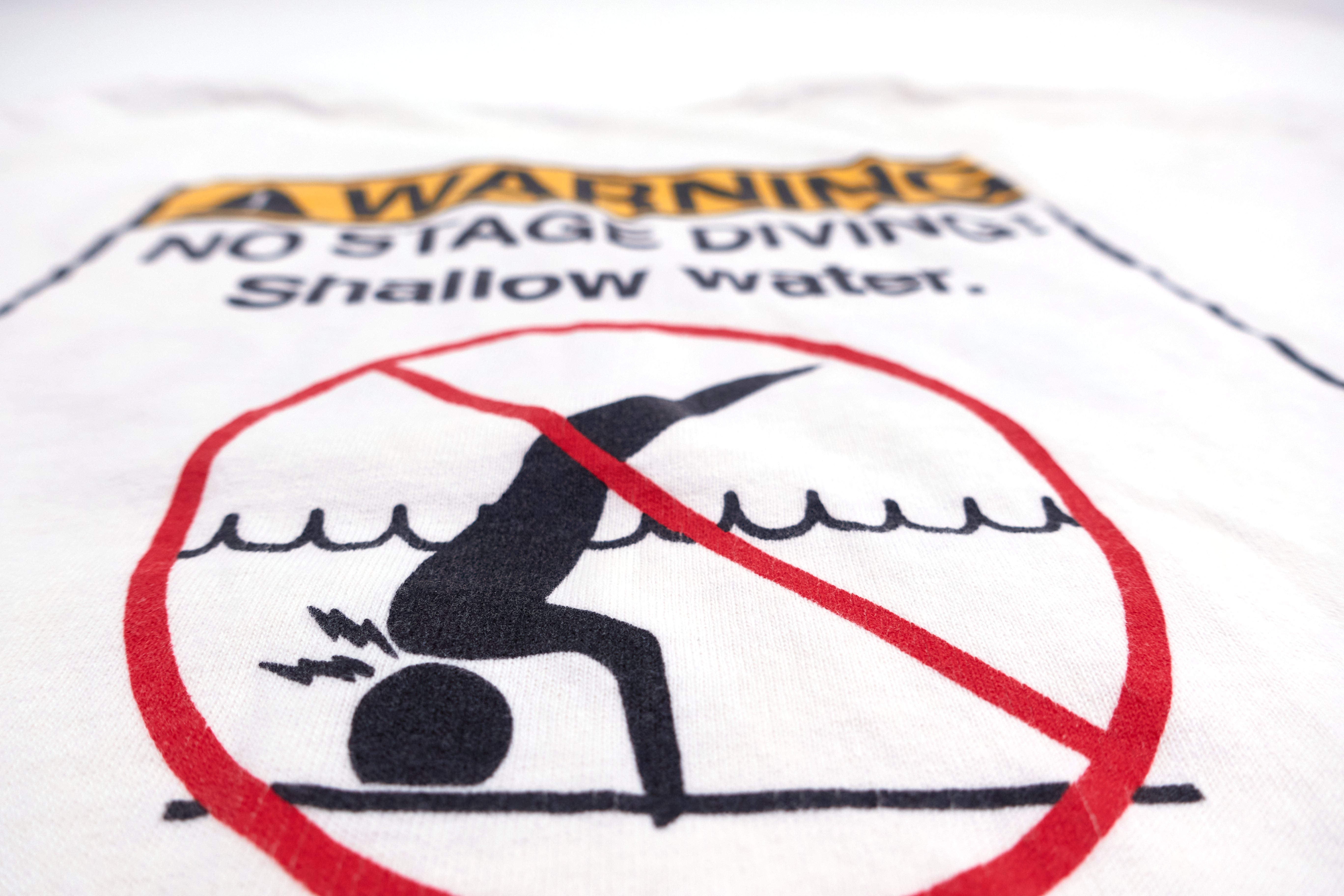 Bad Religion - Warning No Stage Diving Shallow Water 90's Tour Shirt Size Large