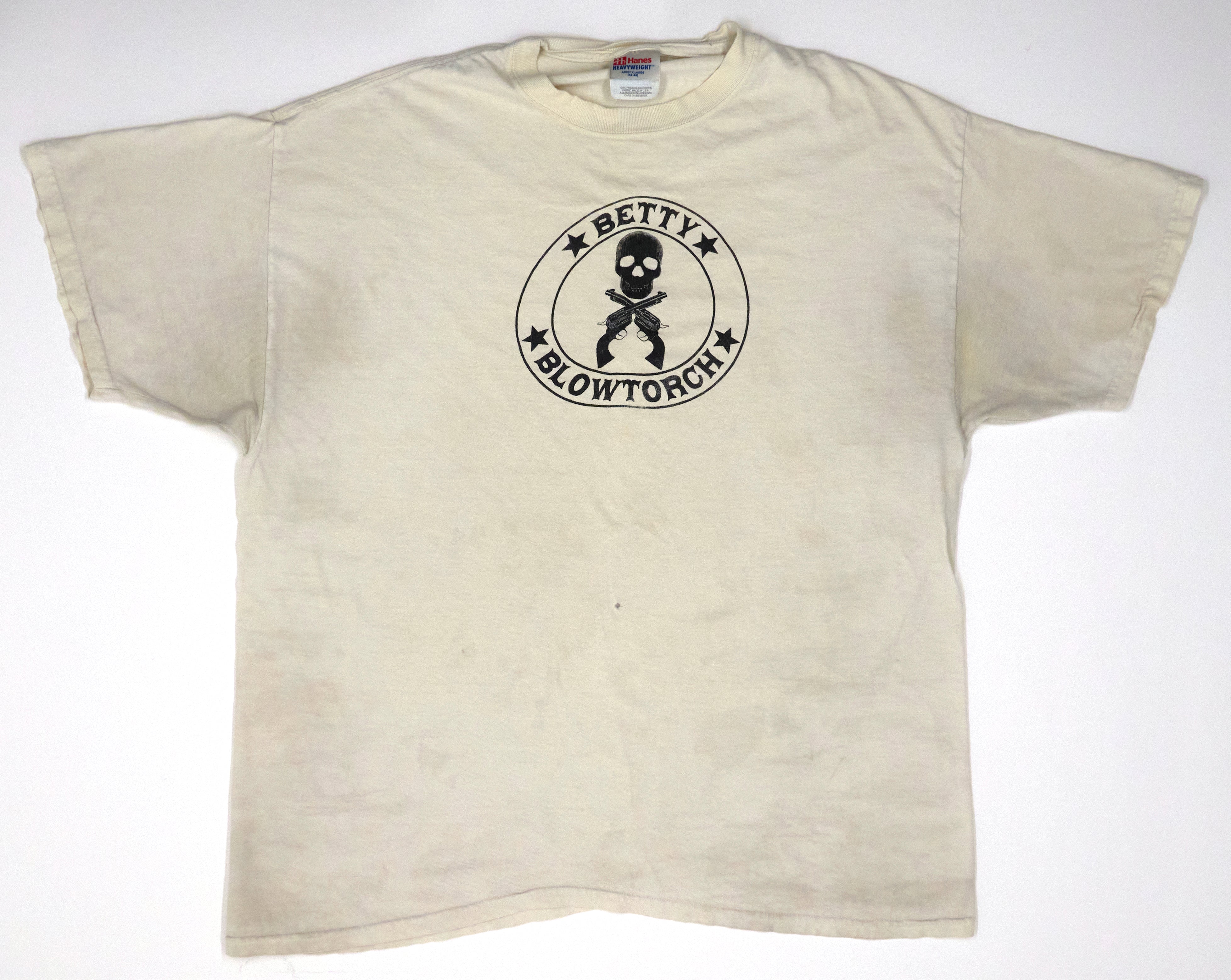 Betty Blowtorch – Skull and Revolvers Crossbones Tour Shirt Size XL