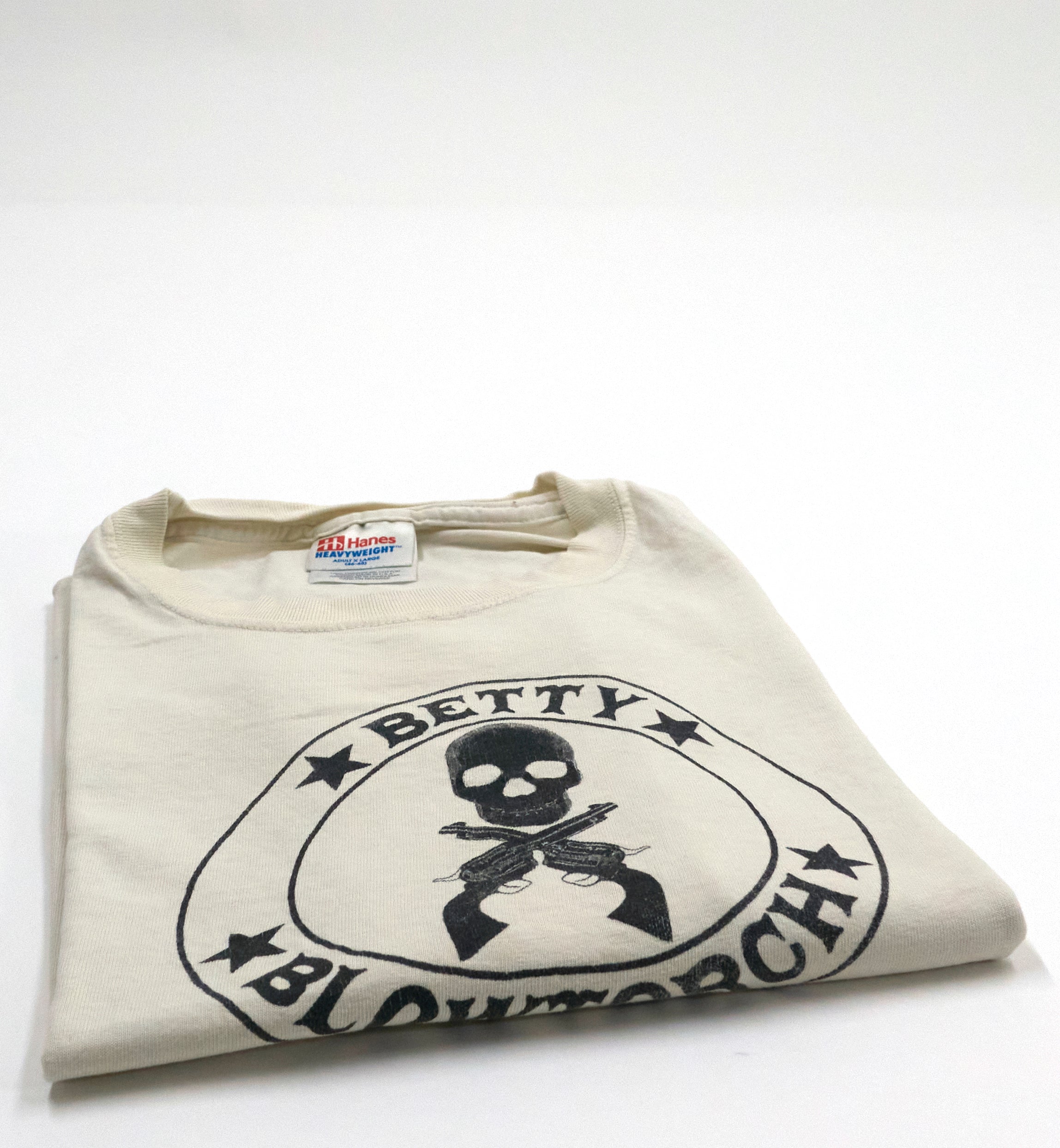 Betty Blowtorch – Skull and Revolvers Crossbones Tour Shirt Size XL