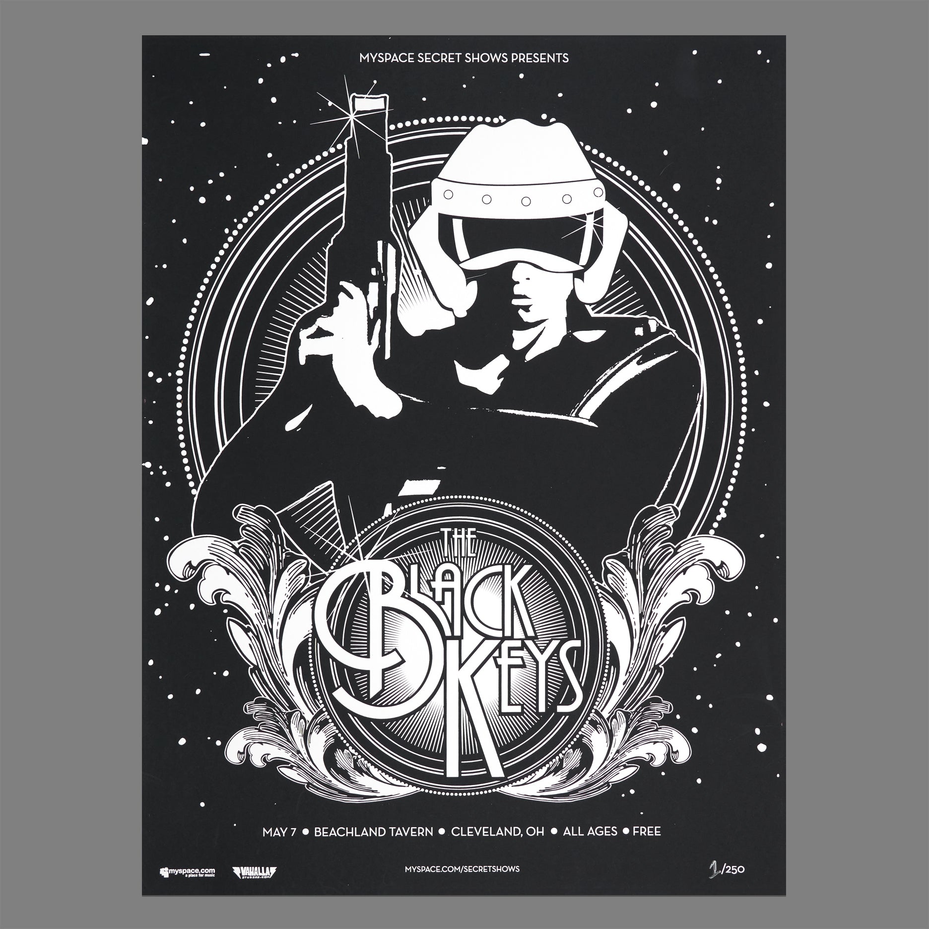 Black Keys - 2008 MySpace Secret Show 18X24 Inch Silkscreened Poster Number 1 Of 250