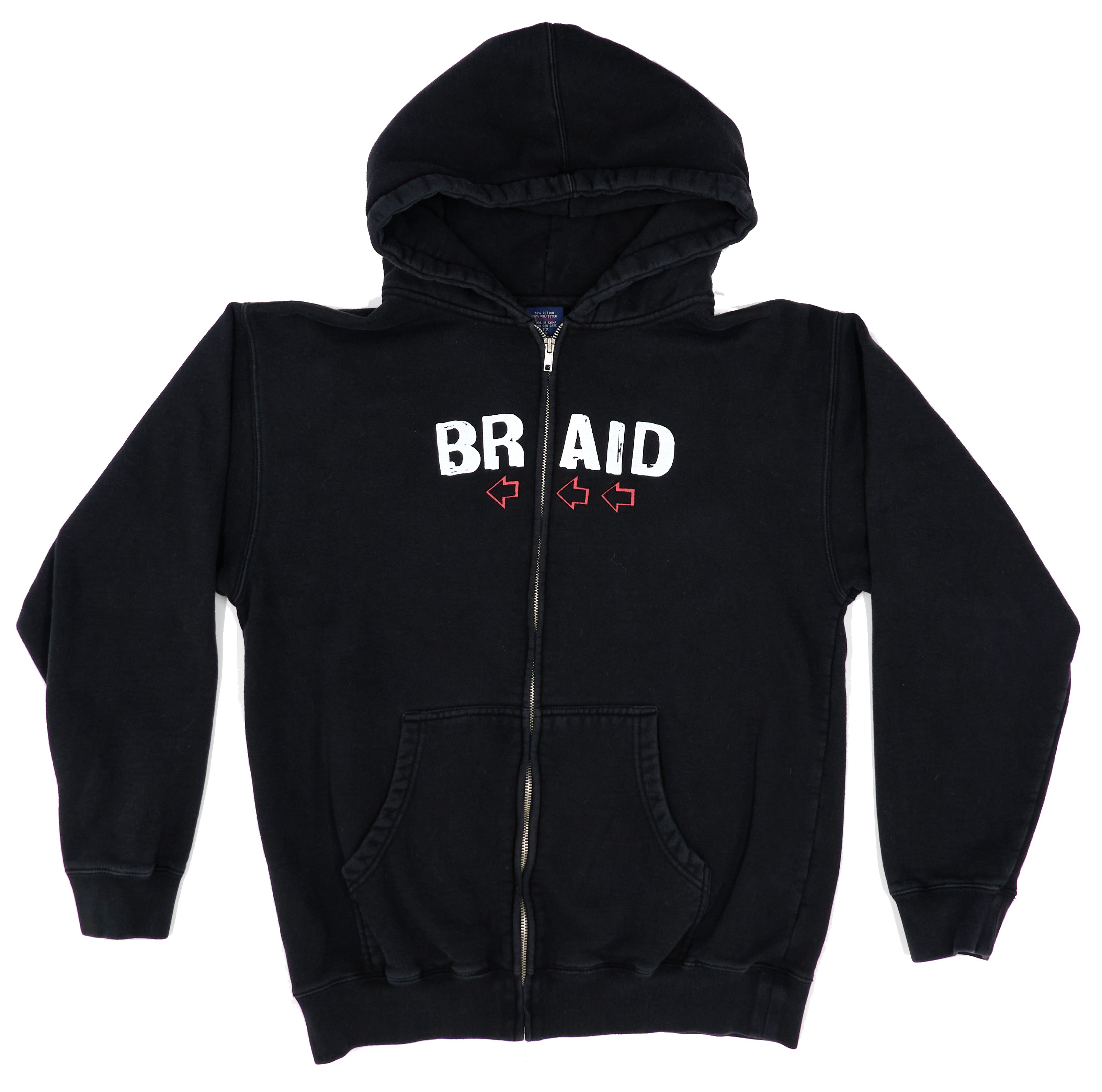 Braid – Frame And Canvass Zip Up Hooded Sweat Shirt Size Small