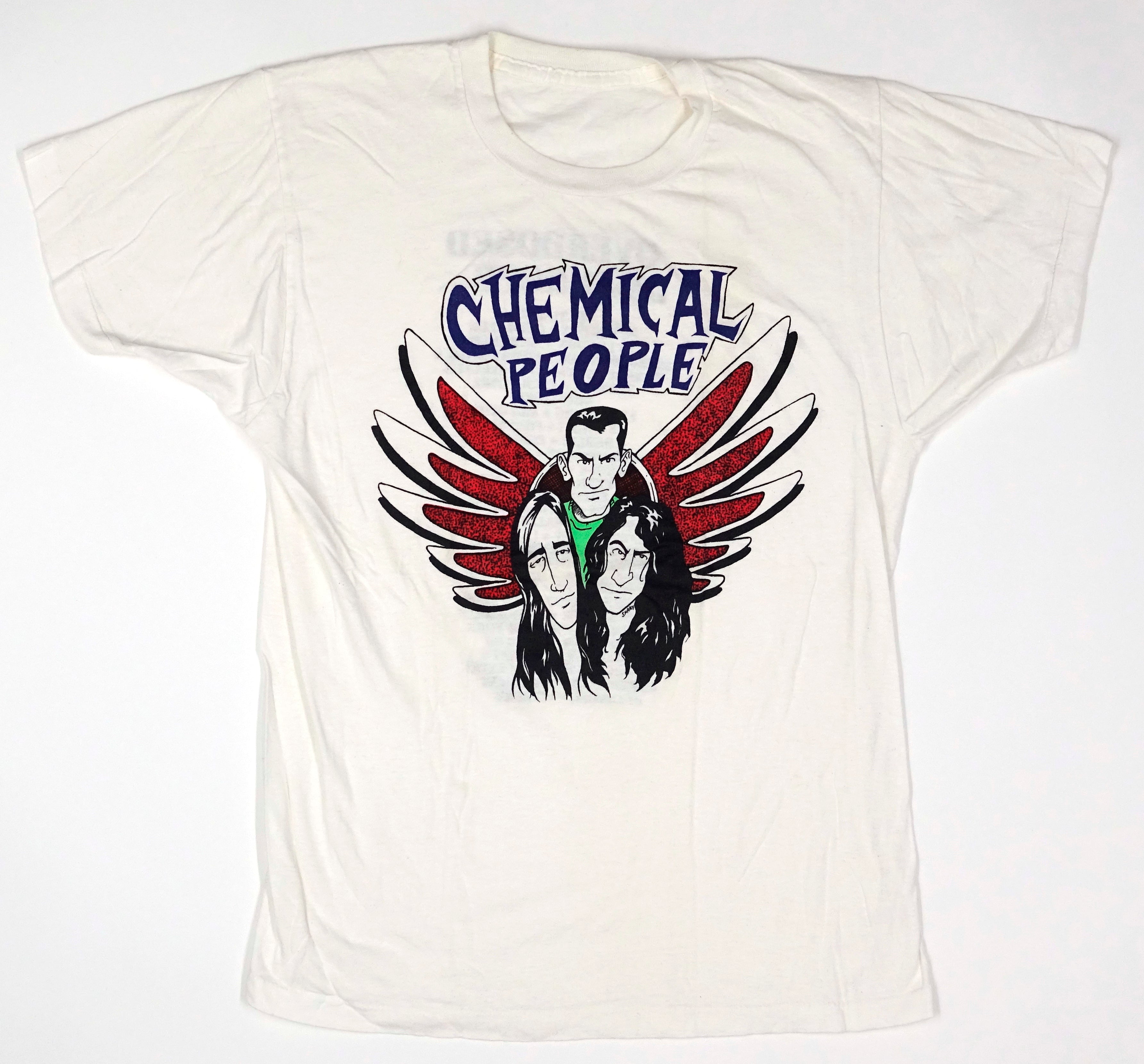 Chemical People - Winged Band Portrait 1990 Overdosed On Europe Tour Shirt Size Large