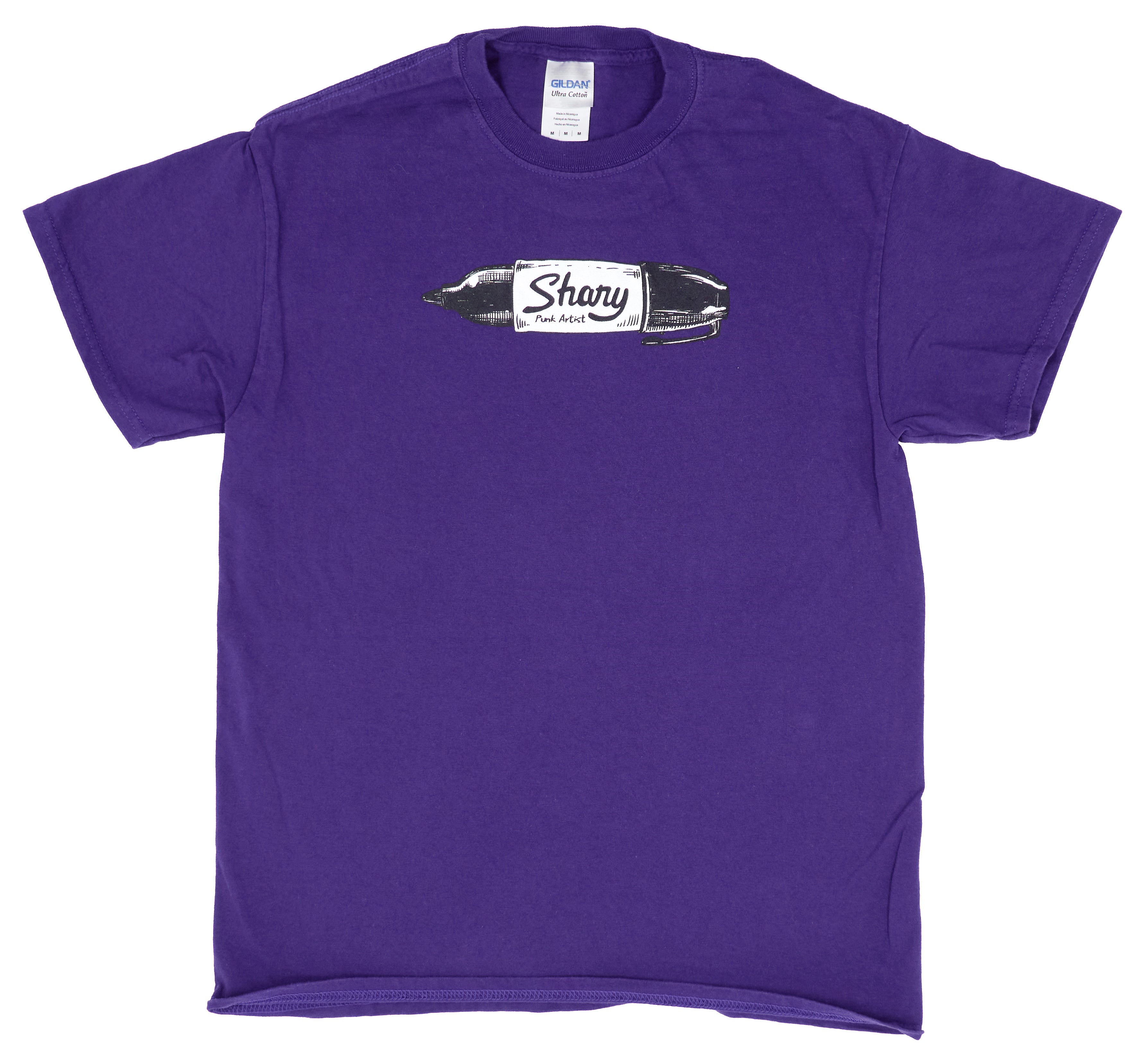 Chris Shary - Punk Artist Purple Sharpie Shirt Size Medium