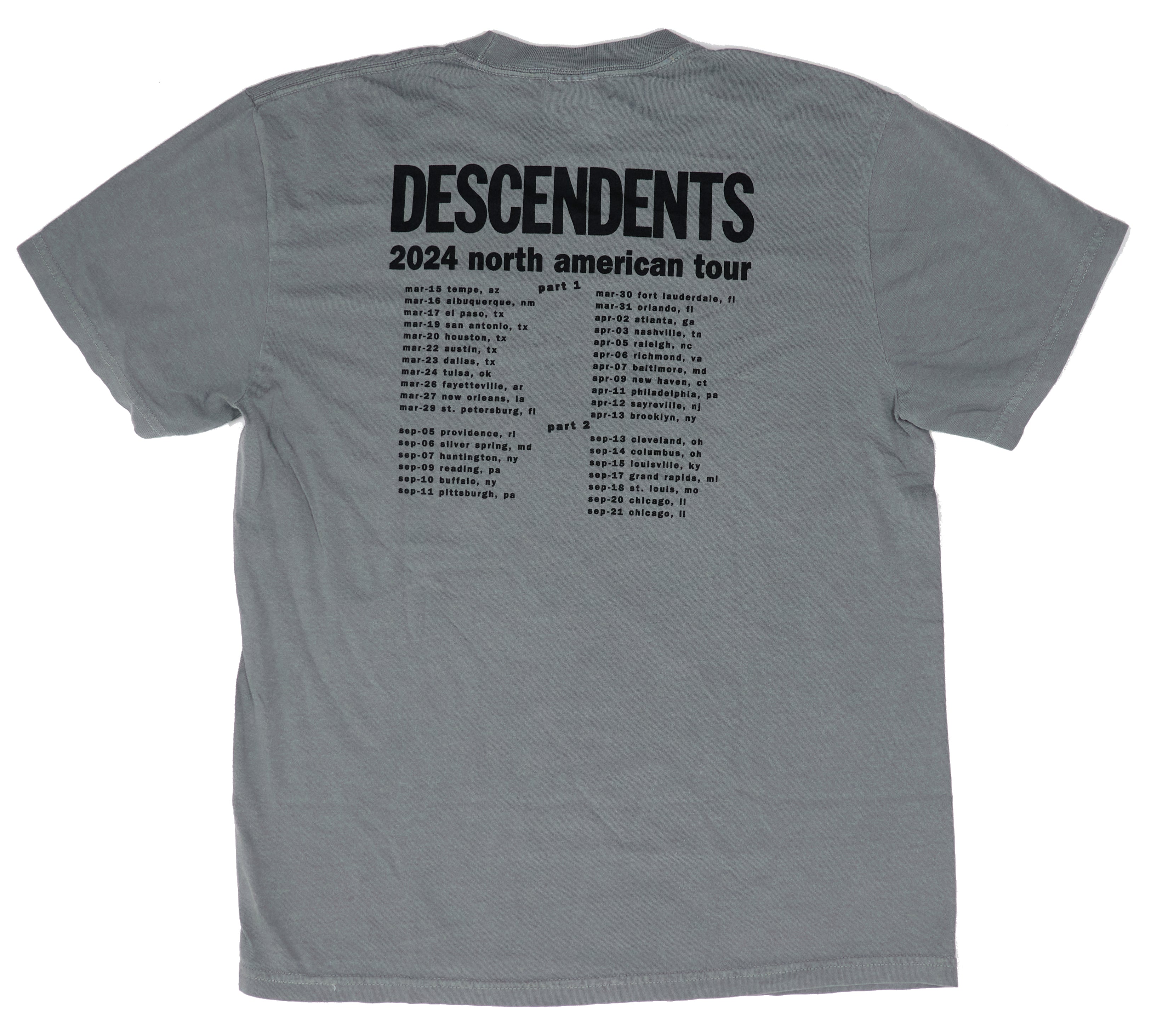 Circle Jerks / Descendents - Keith Didn't Go To College 2024 North American Tour Shirt Size Medium