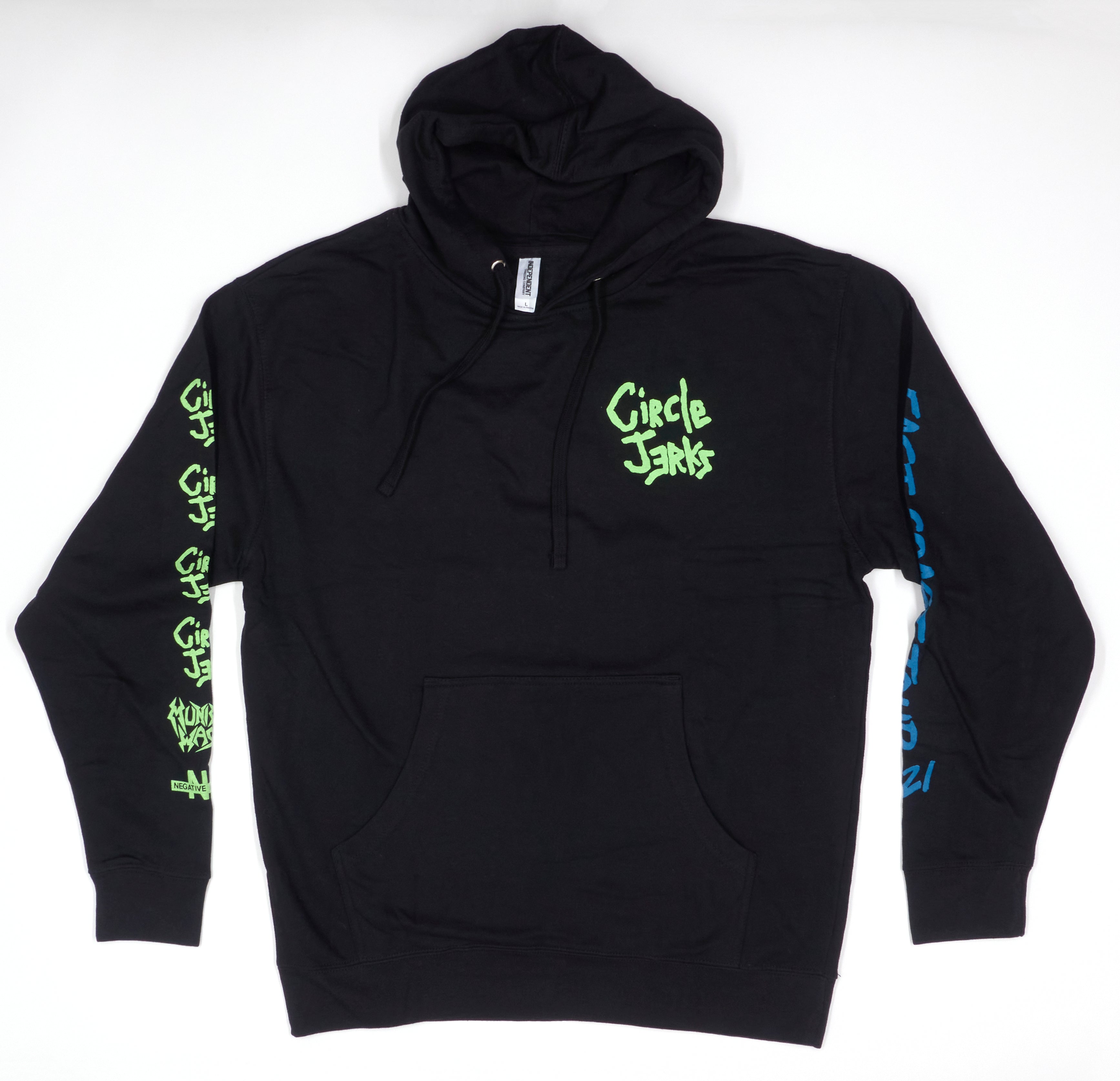 Circle Jerks / Negative Approach / Municipal Waste - East Coast Tour Mosh Man 2021 Tour Hooded Sweat Shirt Size Large
