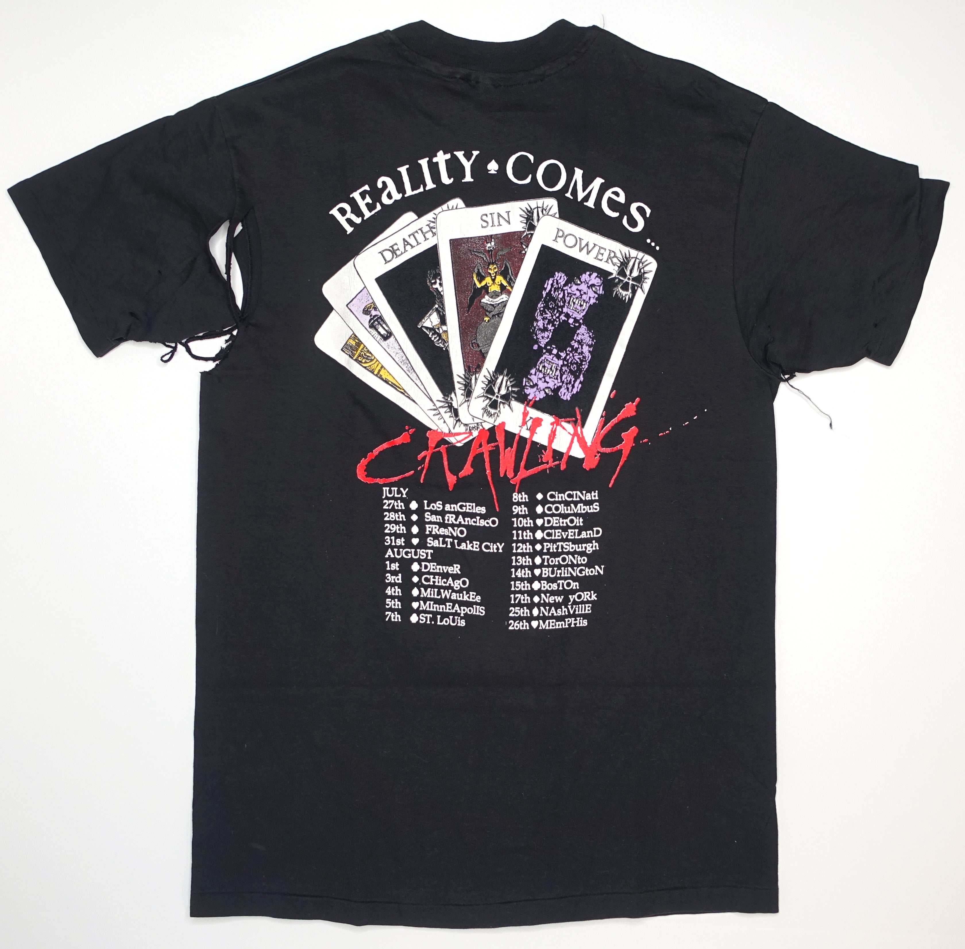 Corrosion Of Conformity – Reality Comes Crawling 80's Tour Shirt (DRY ROT SOLD AS IS) Size XL