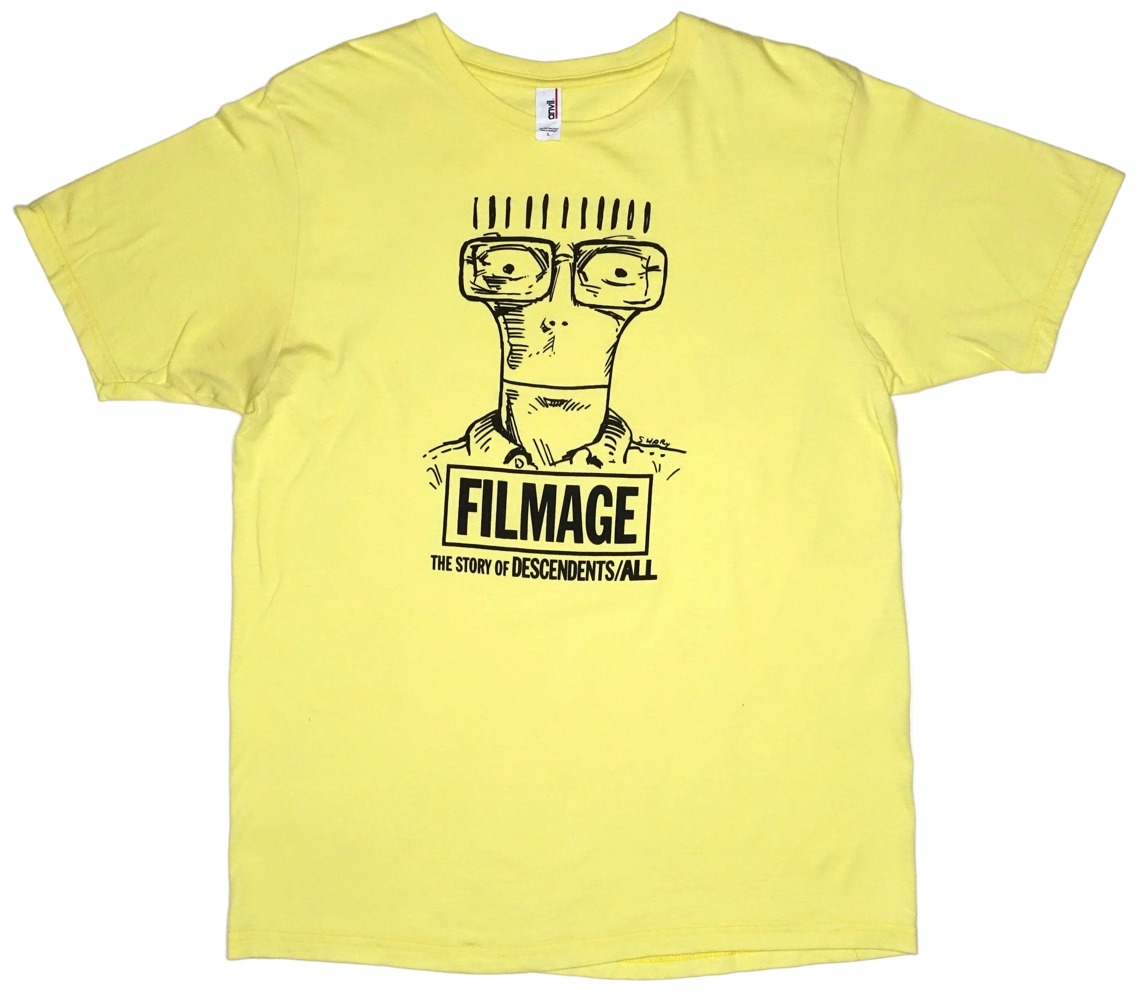 Descendents / ALL - Filmage Premiere Shirt Yellow Size Large