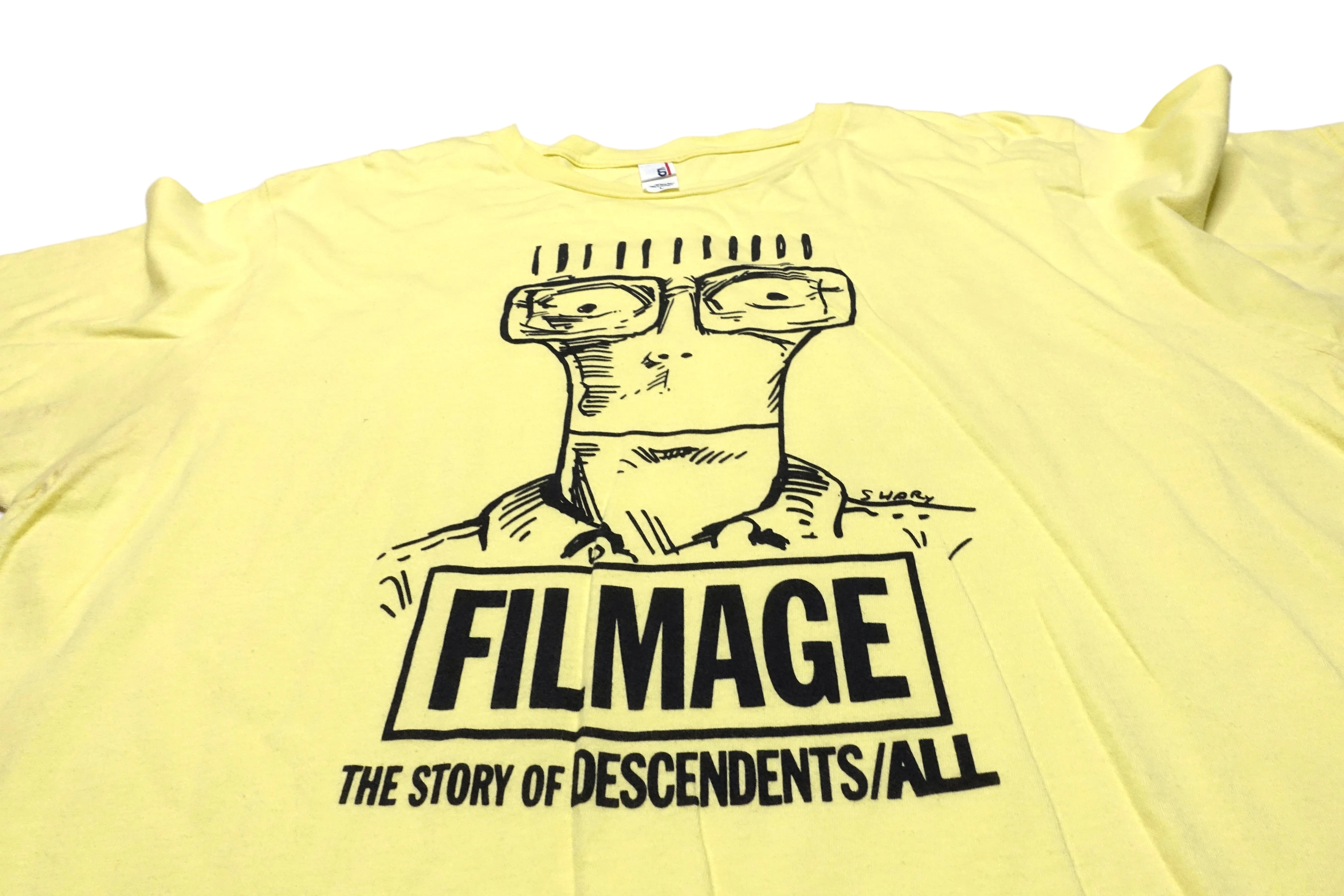 Descendents / ALL - Filmage Premiere Shirt Yellow Size Large