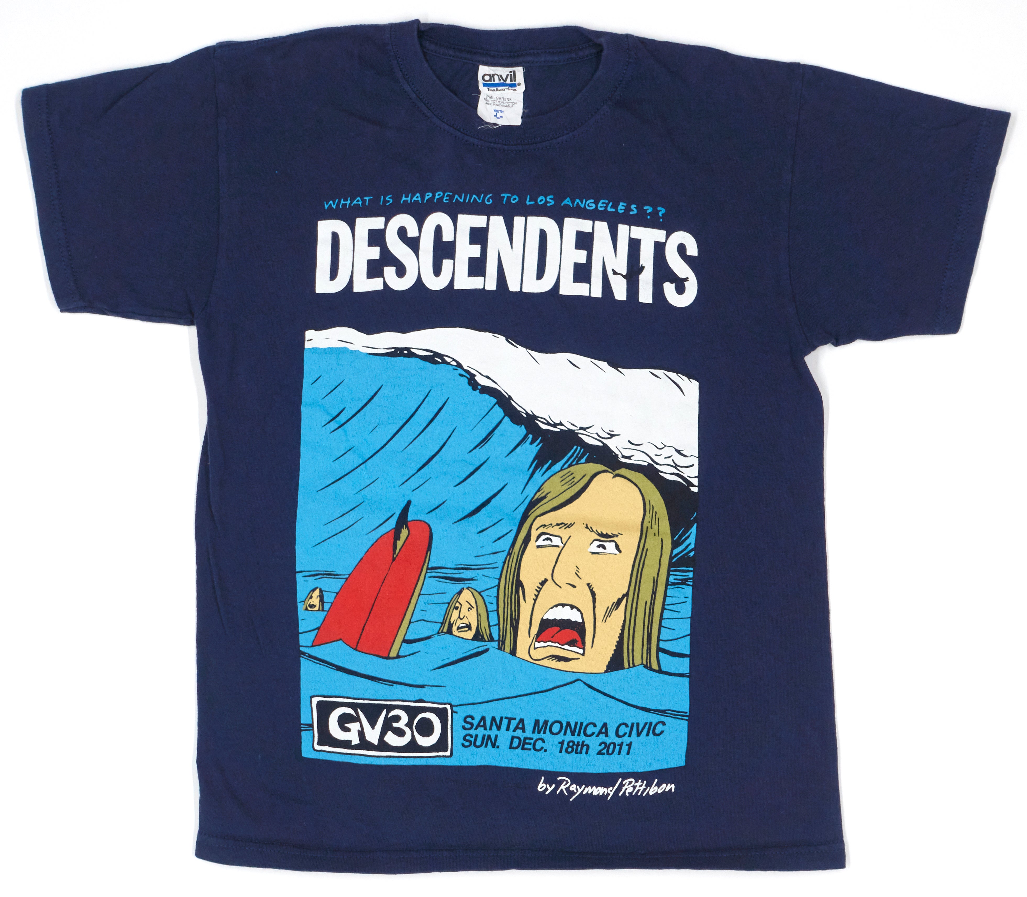 Descendents - Goldenvoice 30 by Raymond Pettibon 2011 Tour Shirt Size Youth Large