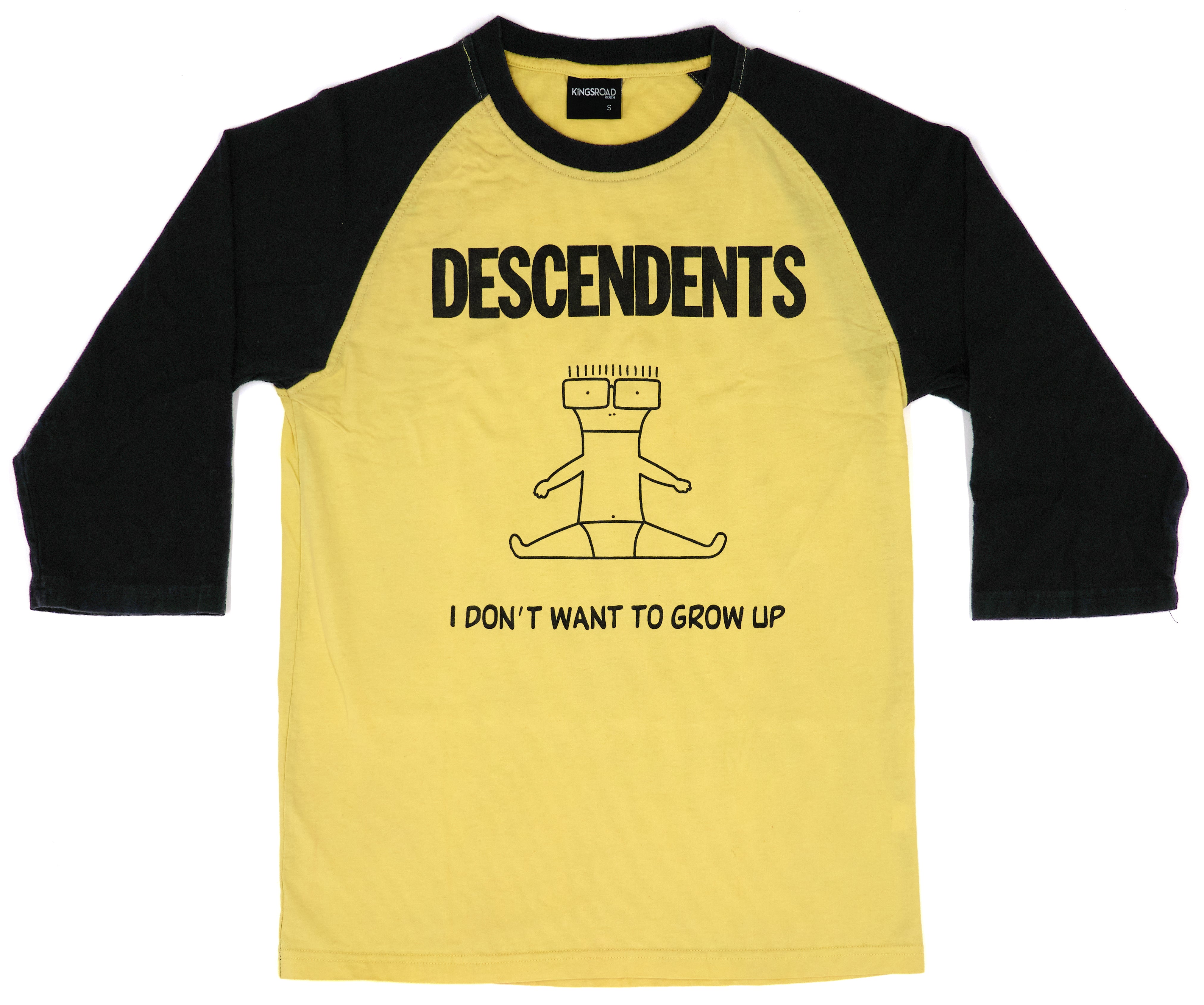 Descendents - I Don't Want To Grow Up Yellow Raglan Tour Shirt Size Small