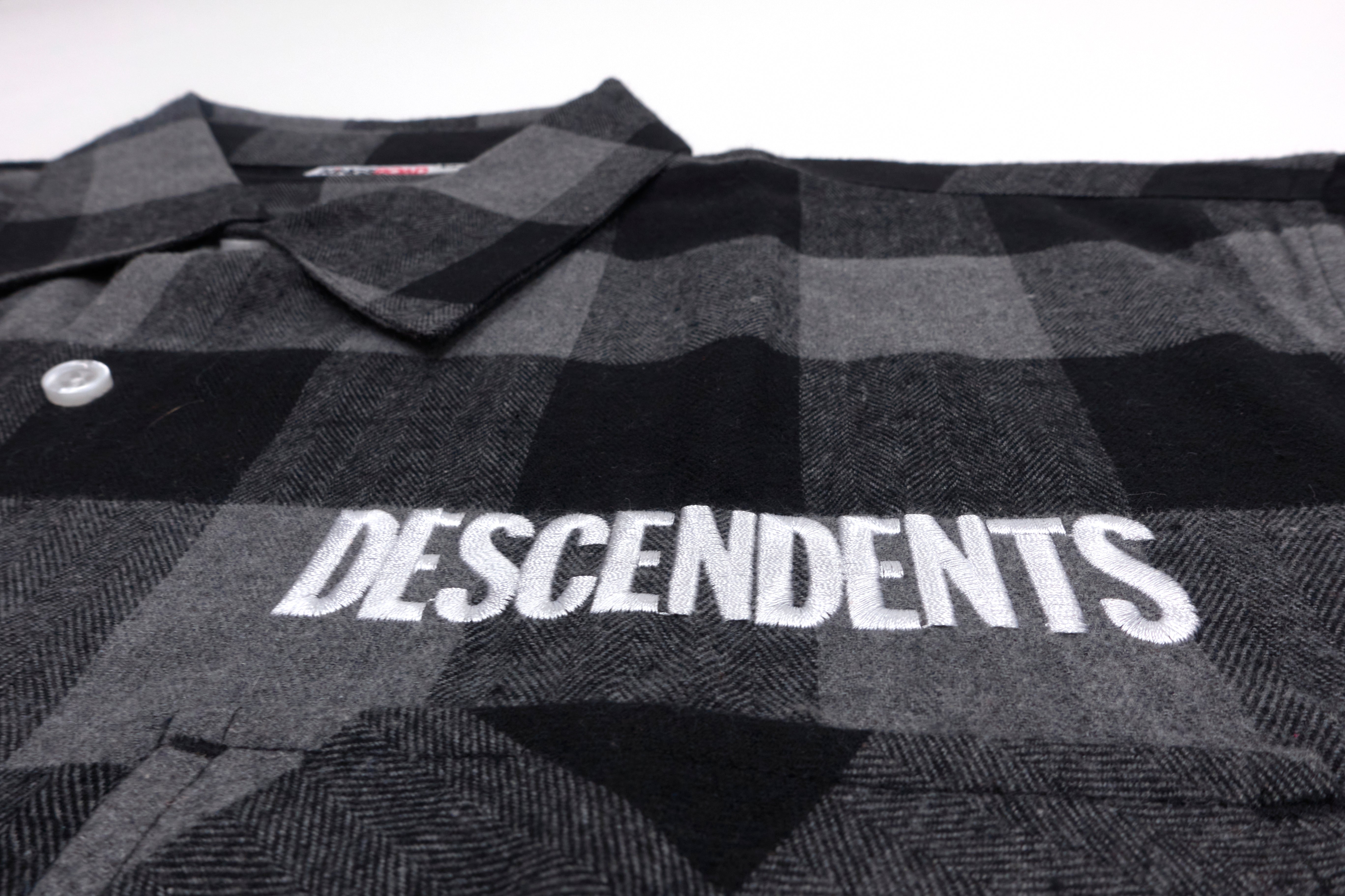 Descendents - Milo Black And Grey Button Up Tour Flannel Shirt Size XL