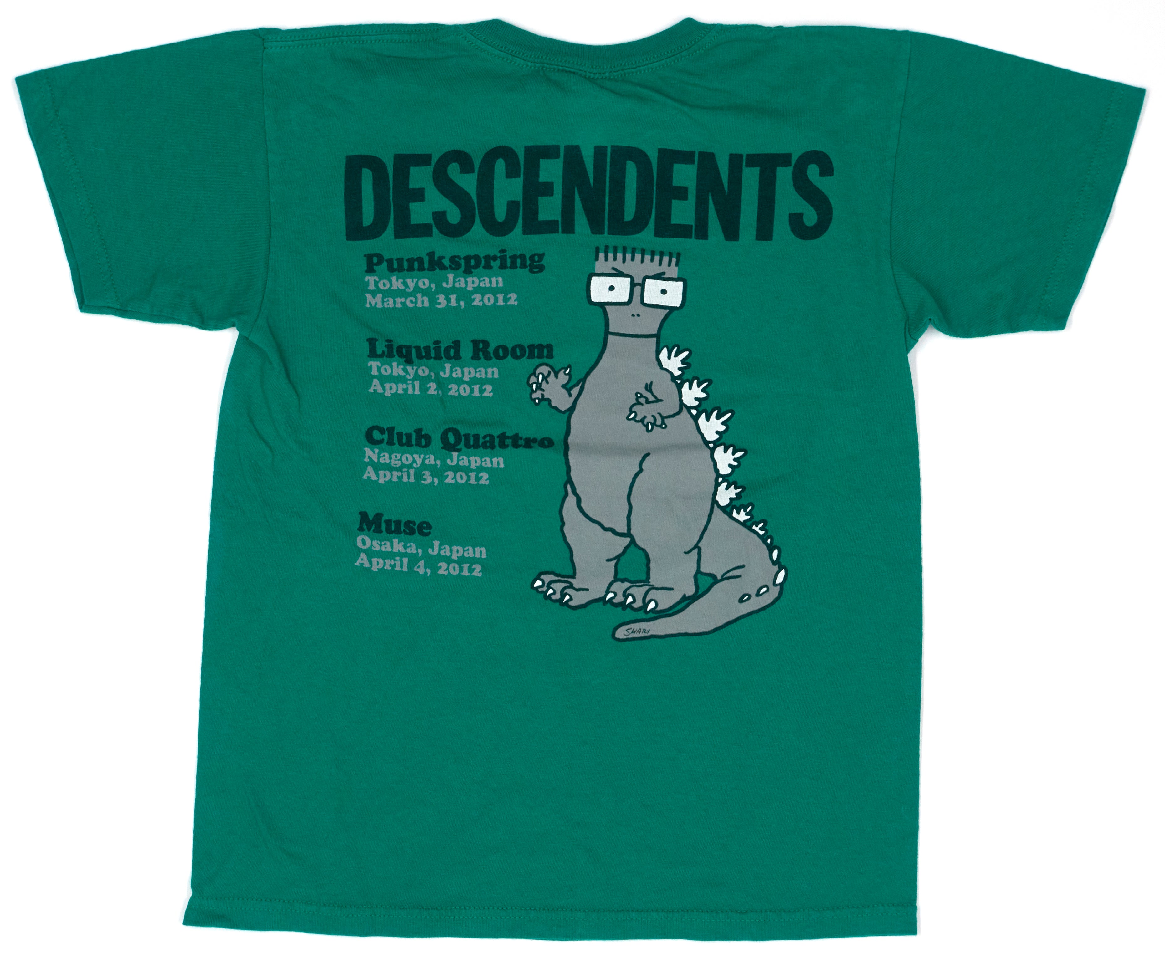 Descendents - Nerd Total Attack Japan 2012 Tour Shirt Size Youth Large