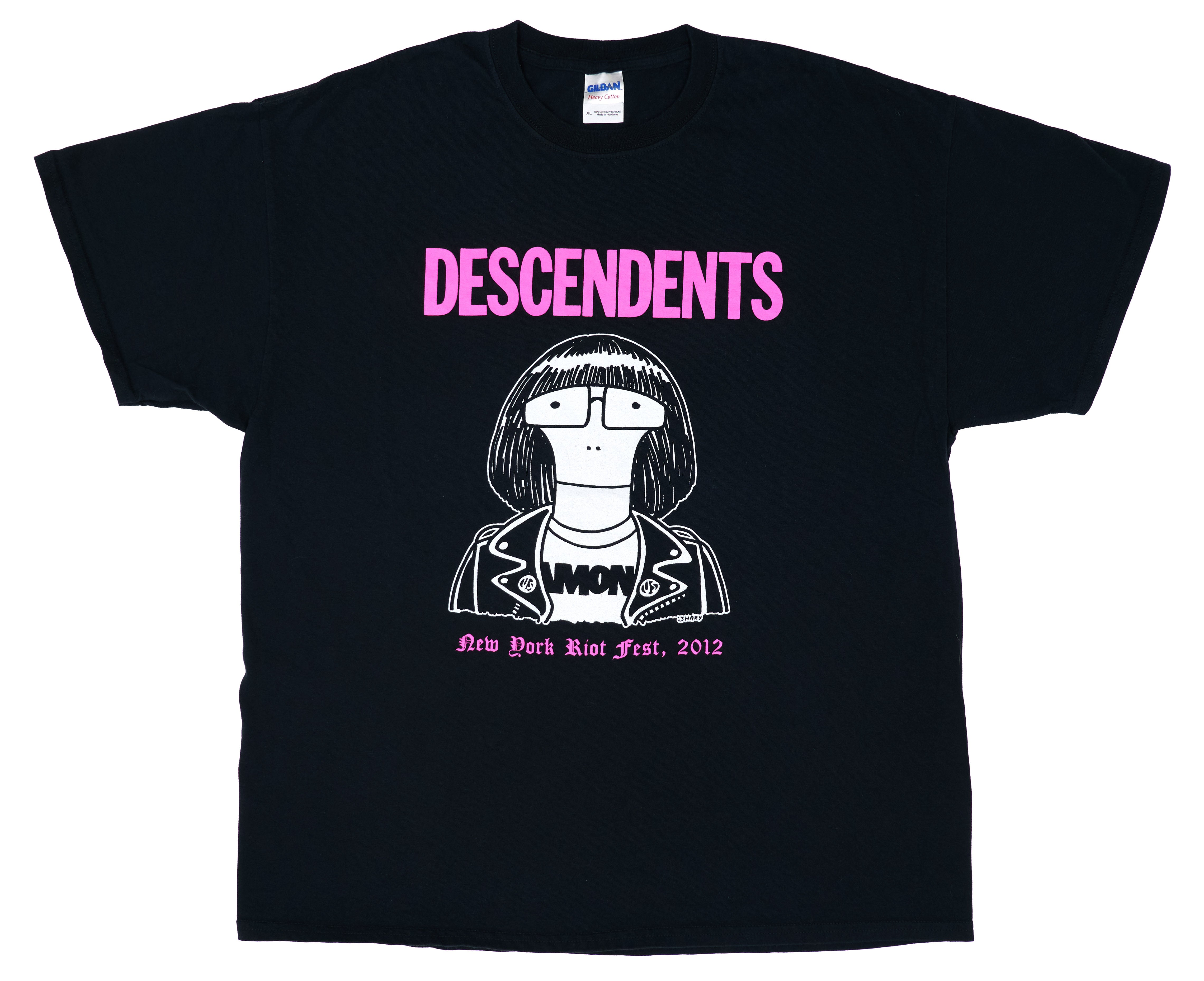 Descendents - Ramones Milo New York Riot Fest 2012 Tour Shirt Size XL