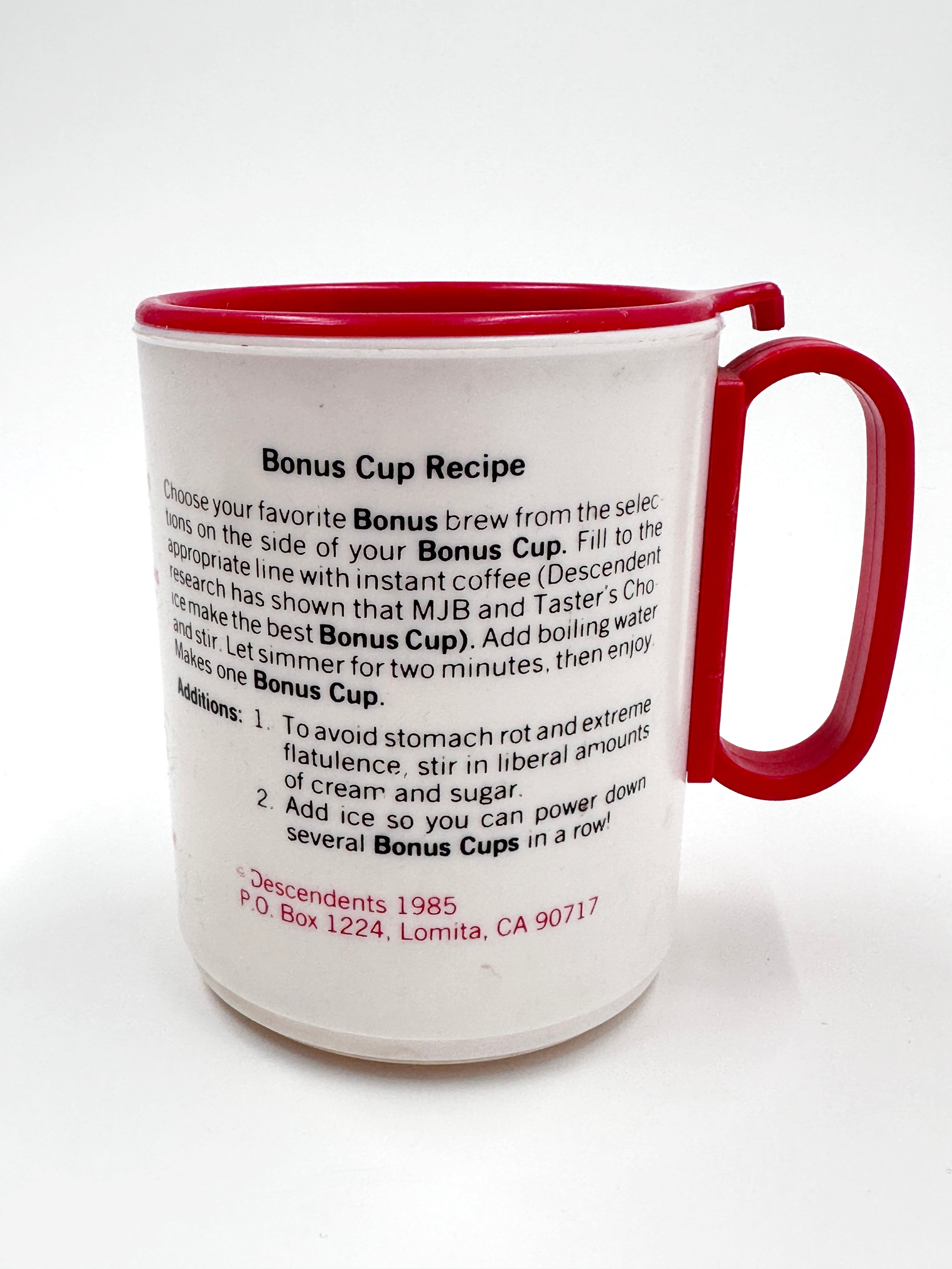 Descendents - Vintage 80's Official Bonus Cup / Mug