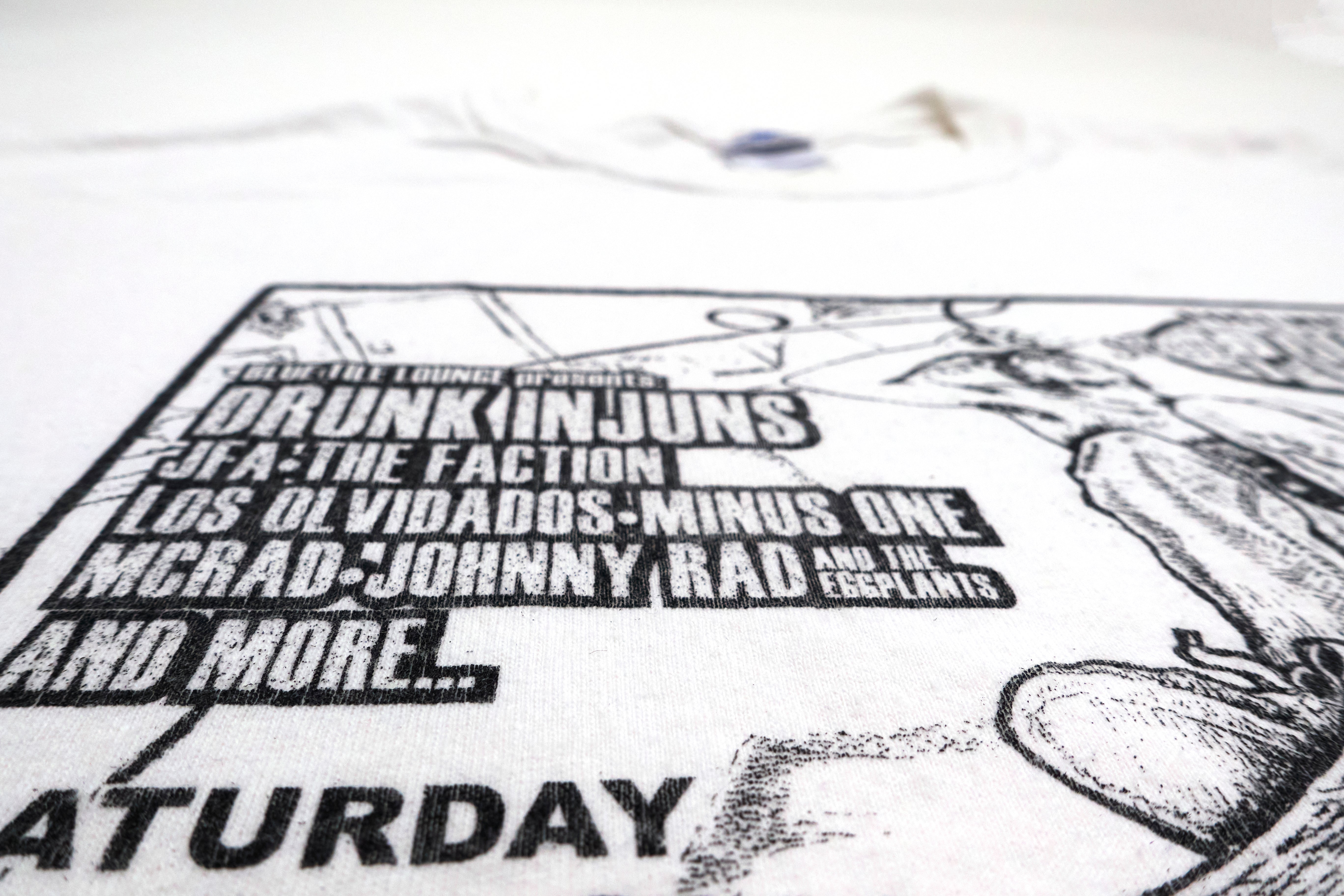 Drunk Injuns / Faction / JFA / McRad - Blue Tile Lounge Skaterock 2014 Reunion Tour Shirt Size Medium