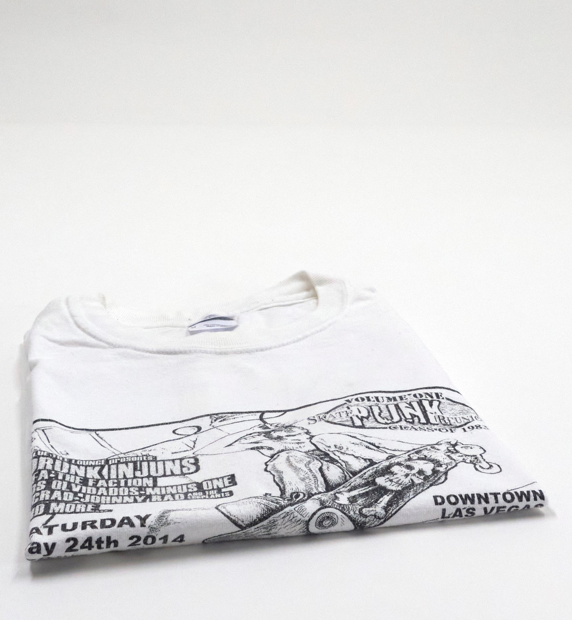 Drunk Injuns / Faction / JFA / McRad - Blue Tile Lounge Skaterock 2014 Reunion Tour Shirt Size Medium