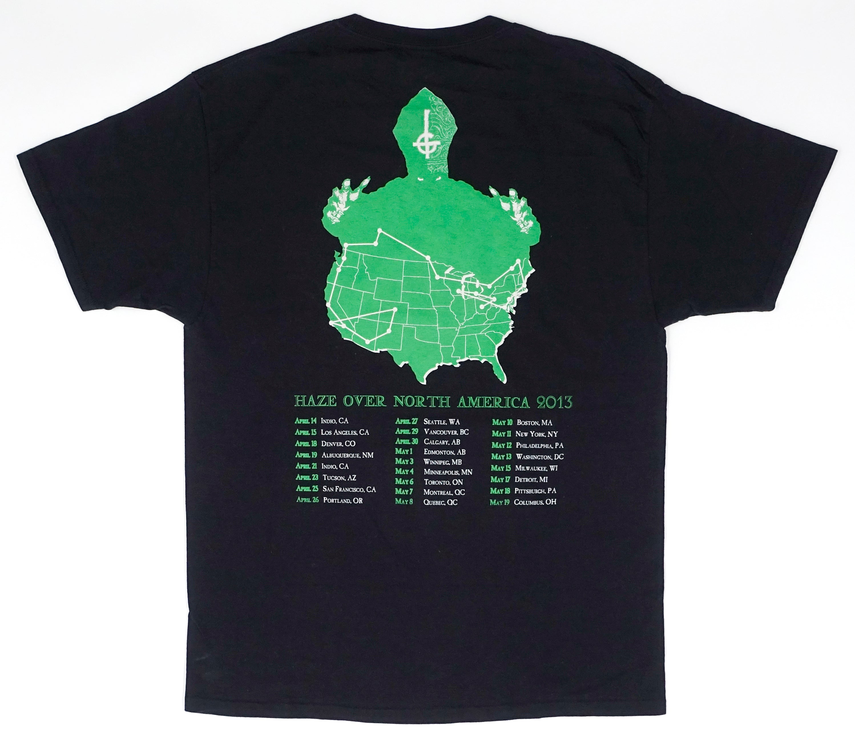 Ghost – Year Zero Haze Over North American 2013 Tour Shirt Size Large