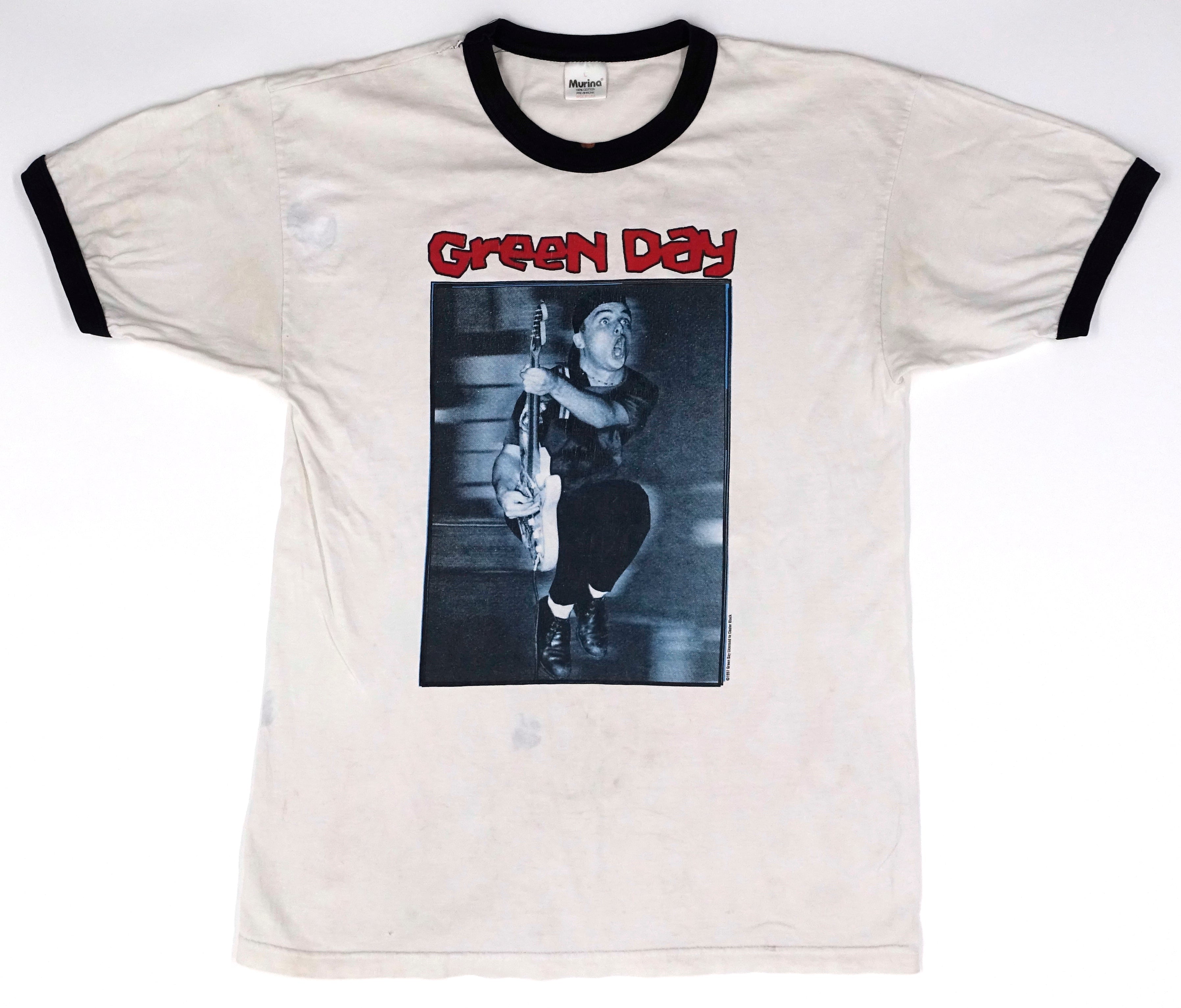 Green Day - Jumping' Billie Joe Photo Kerplunk 1991 Tour Shirt Size Large