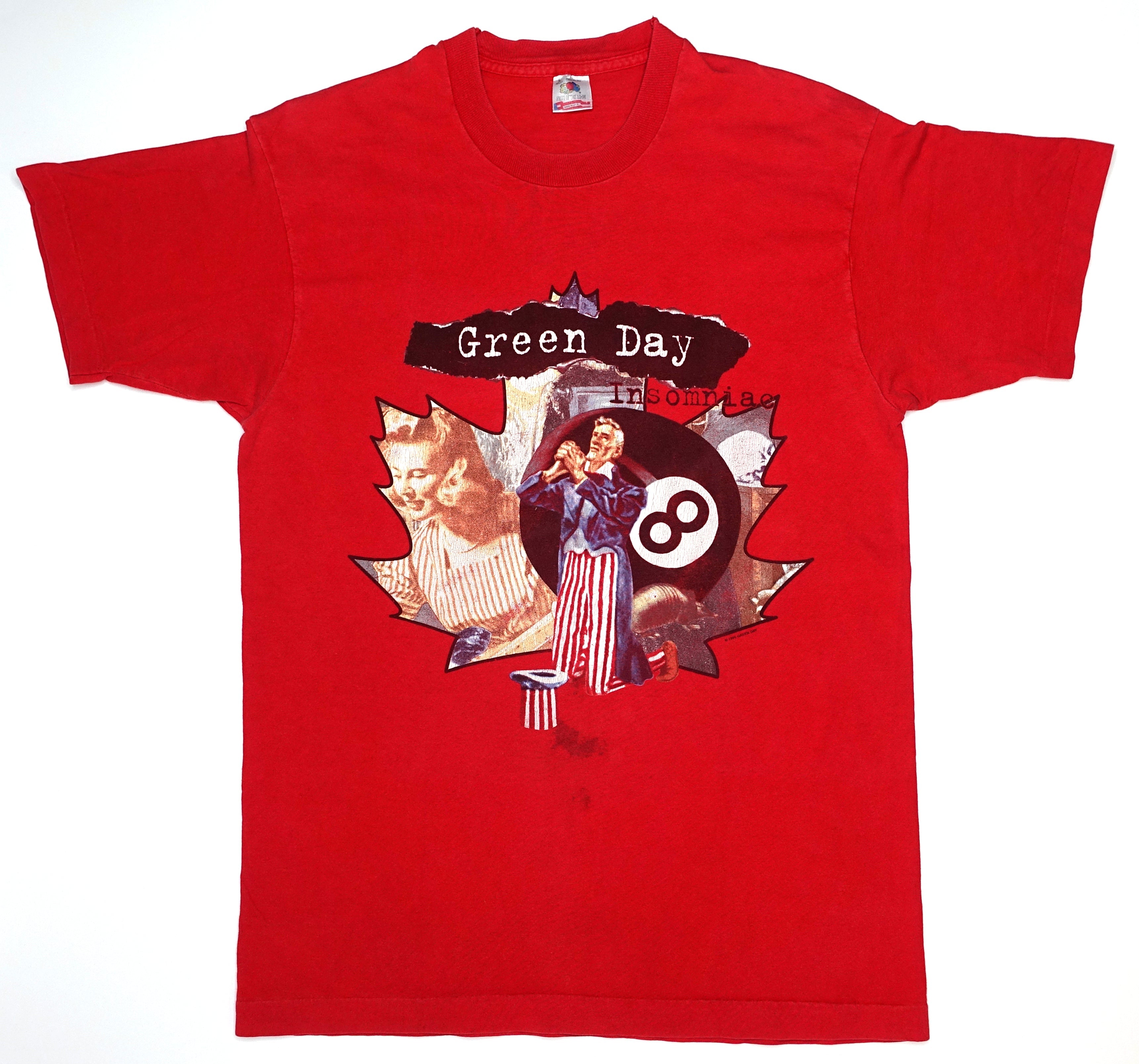 Green Day - Winston Smith Insomniac 1995 Canadian Tour Shirt Size Large