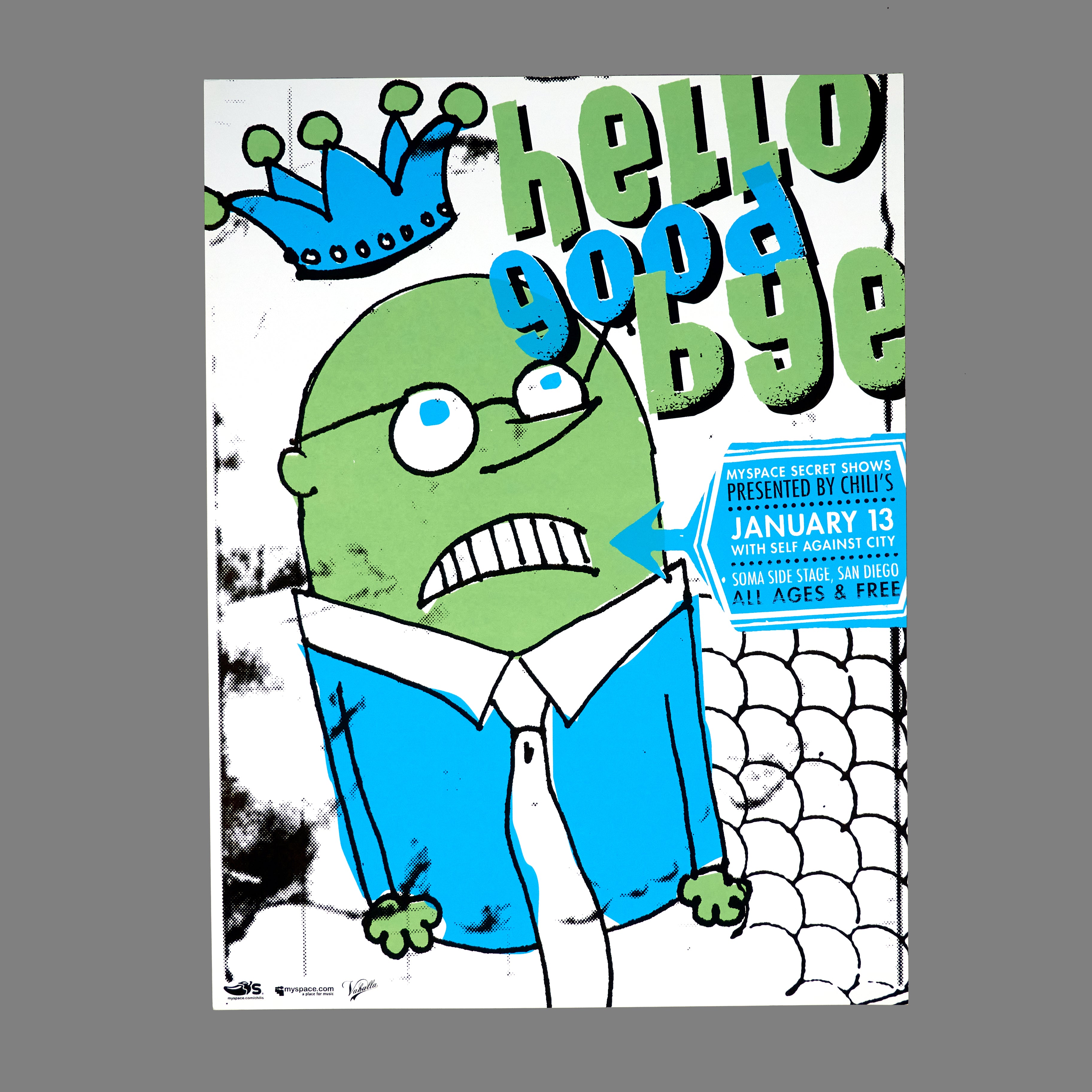 Hellogoodbye - 2007 MySpace Secret Show 18X24 Inch Silkscreened Poster Number 1 Of 550