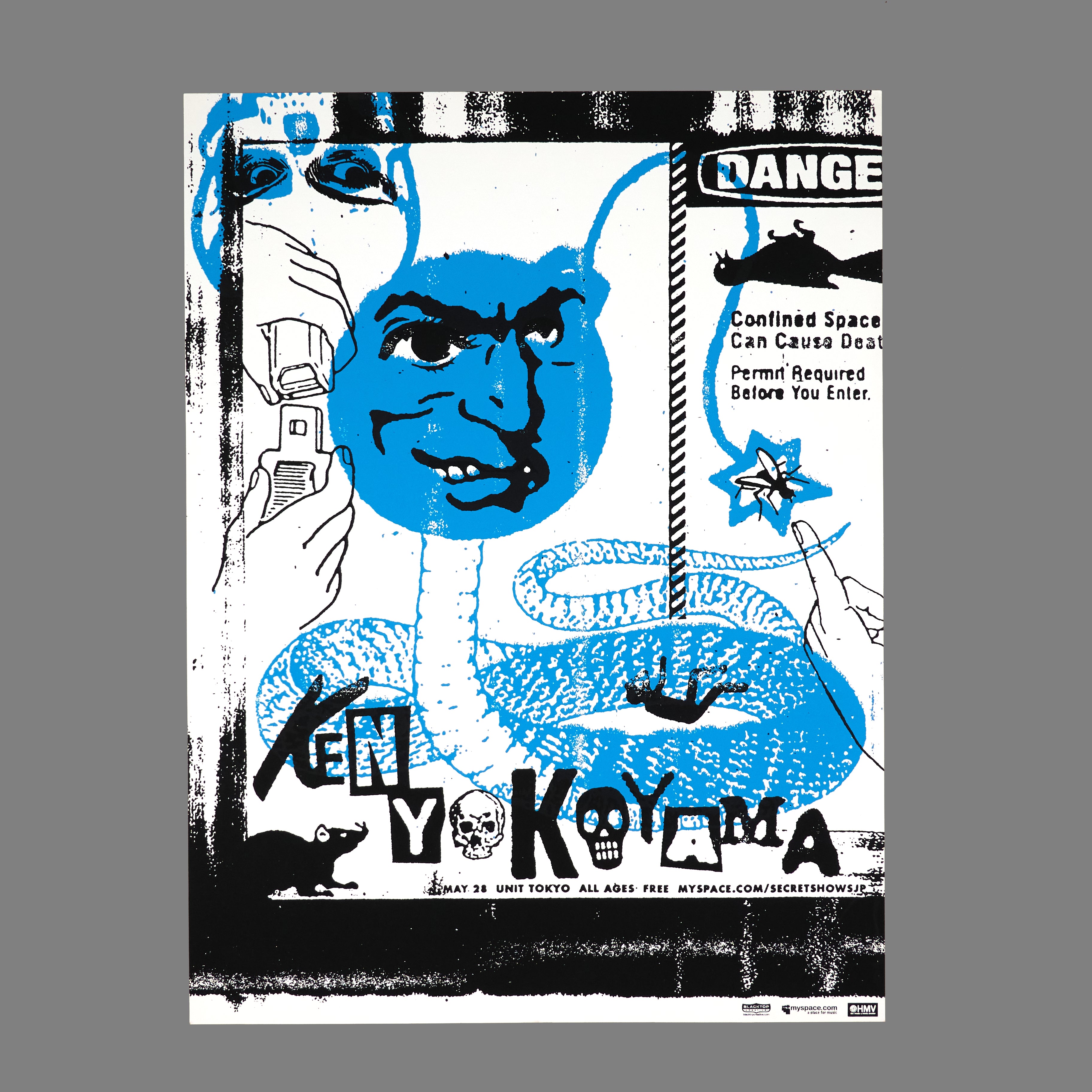 Ken Yokoyama - 2007 MySpace Japan Secret Show 18X24 Inch Silkscreened Poster Number 1 Of 50