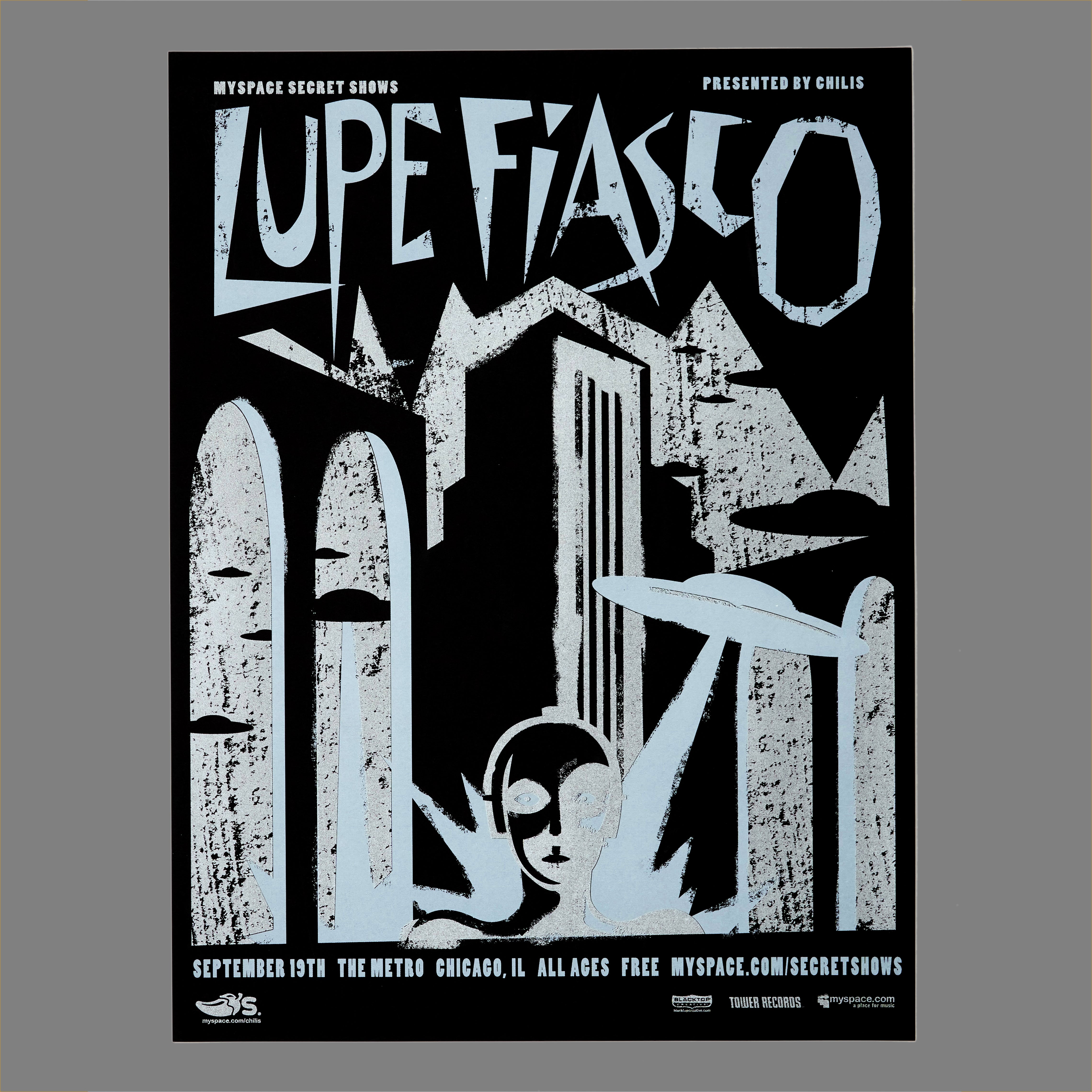 Lupe Fiasco - 2006 MySpace Secret Show 18X24 Inch Silkscreened Poster Number 1 of 500
