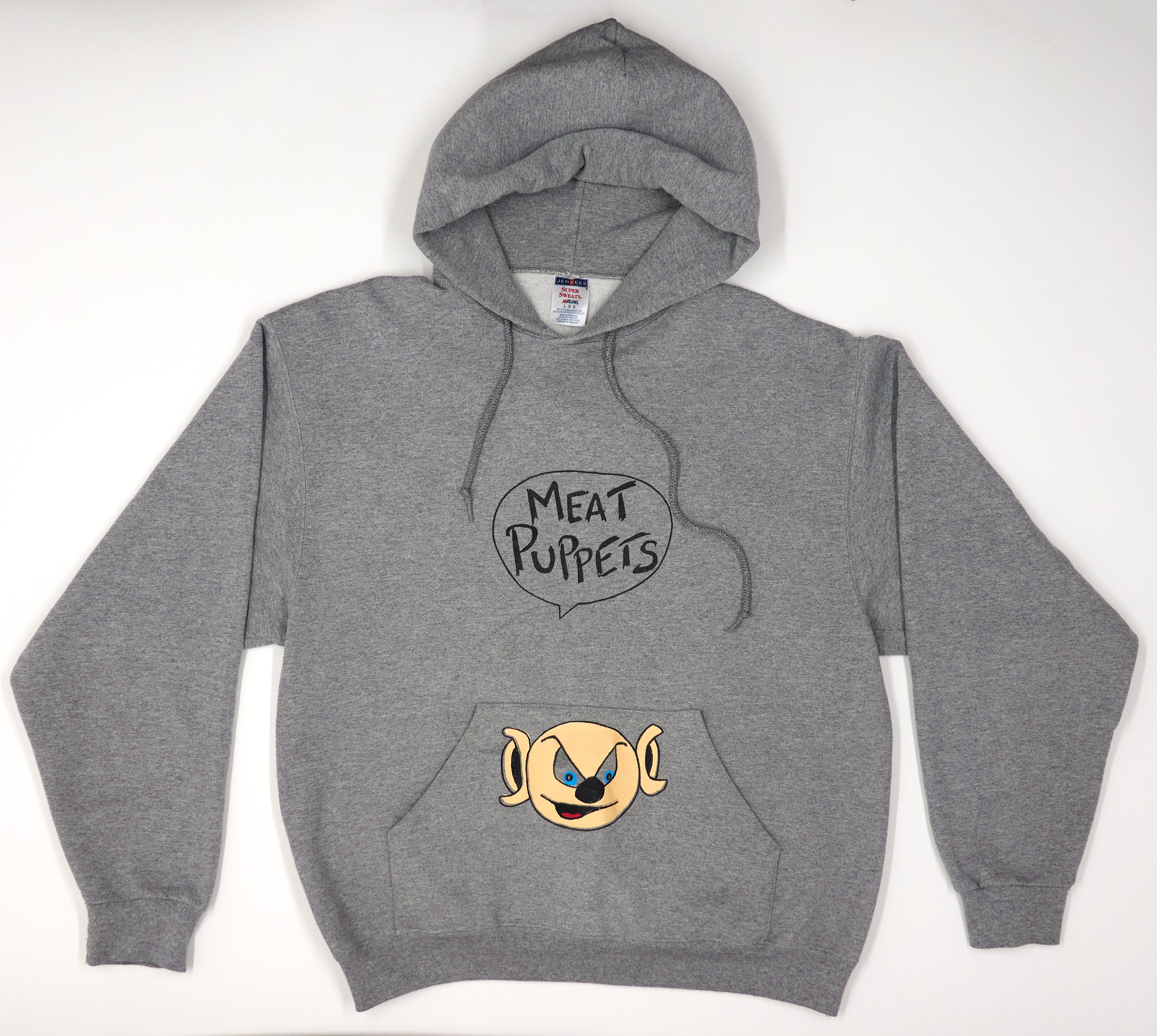 Meat Puppets - Meat Head (Bootleg by Me) Hooded Sweat Shirt Size Large
