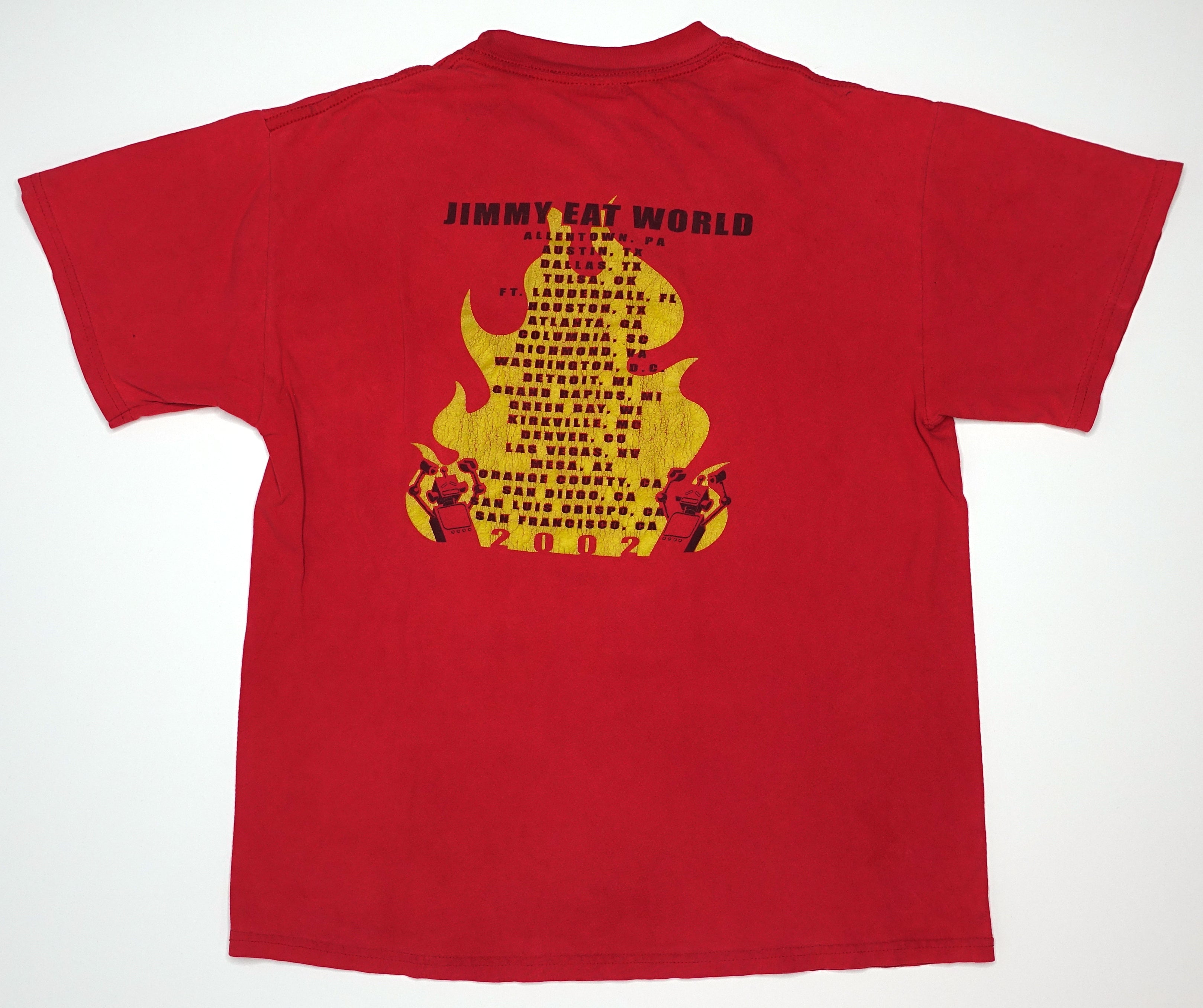 Jimmy Eat World - Flaming Robot USA 2002 Tour Shirt Size Medium