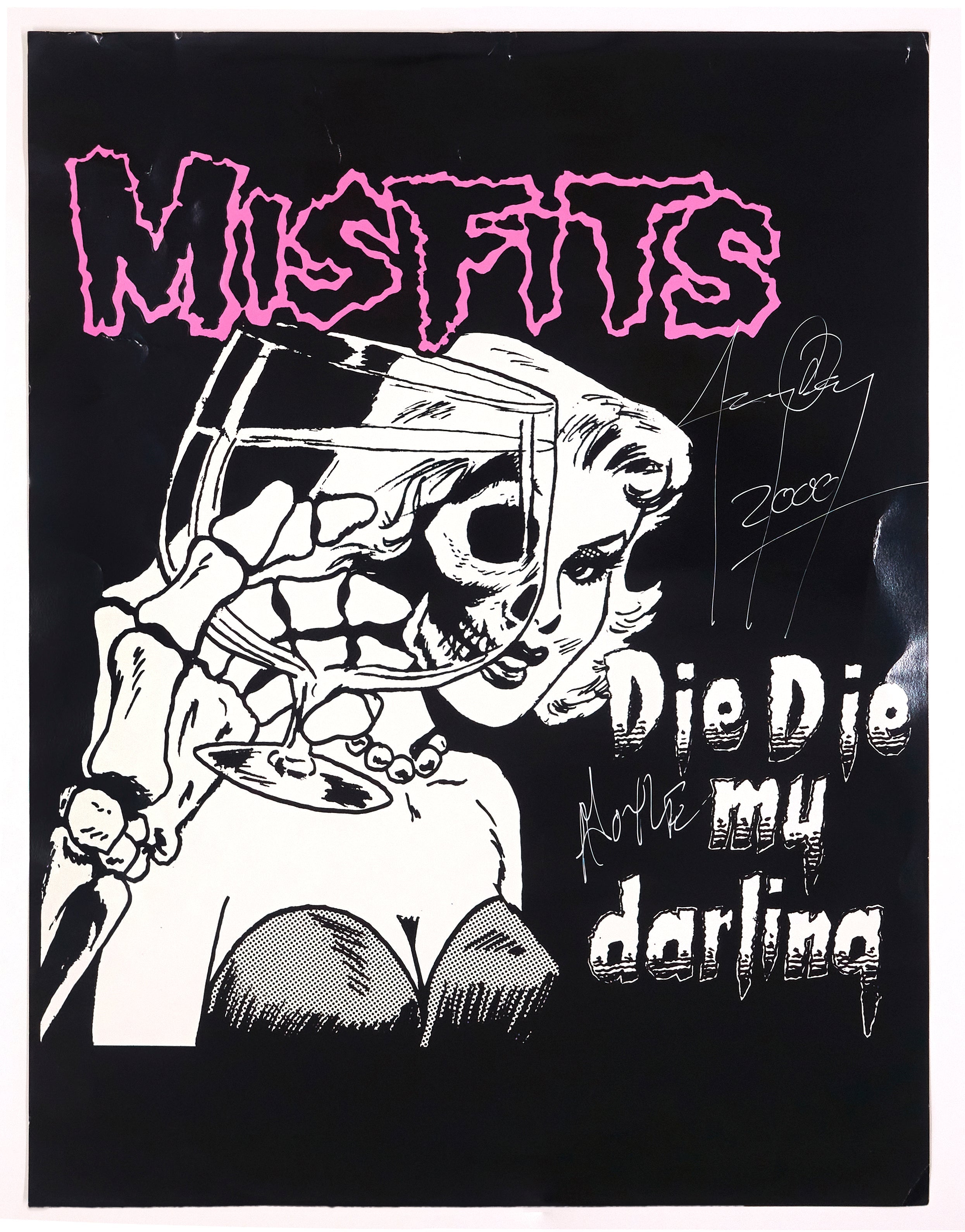 Misfits - Die, Die, Die My Darling Autographed by Doyle / Jerry Glossy Screen Printed Poster