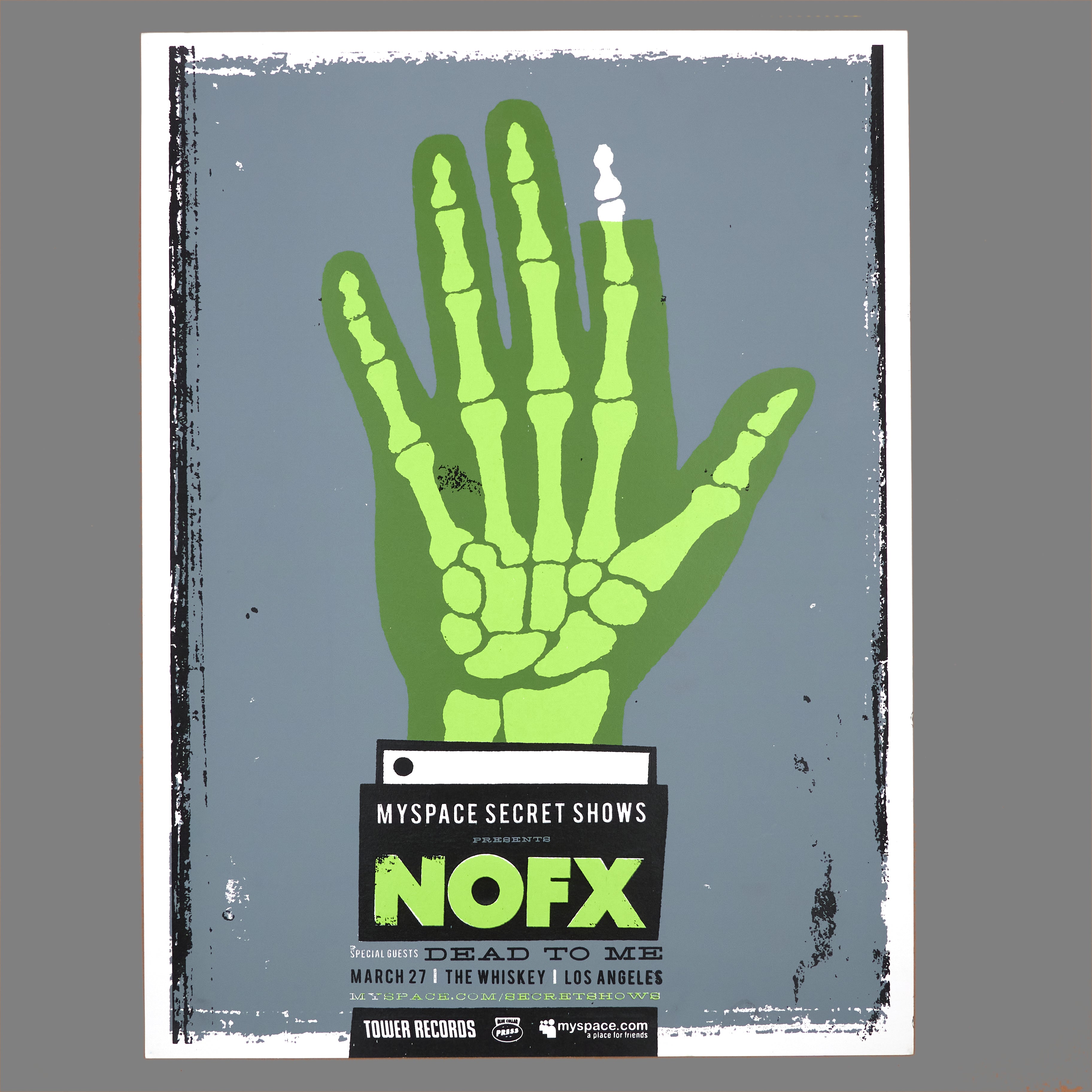 NOFX - 2006 MySpace Secret Show 18"X24" Silkscreened Poster #1/500
