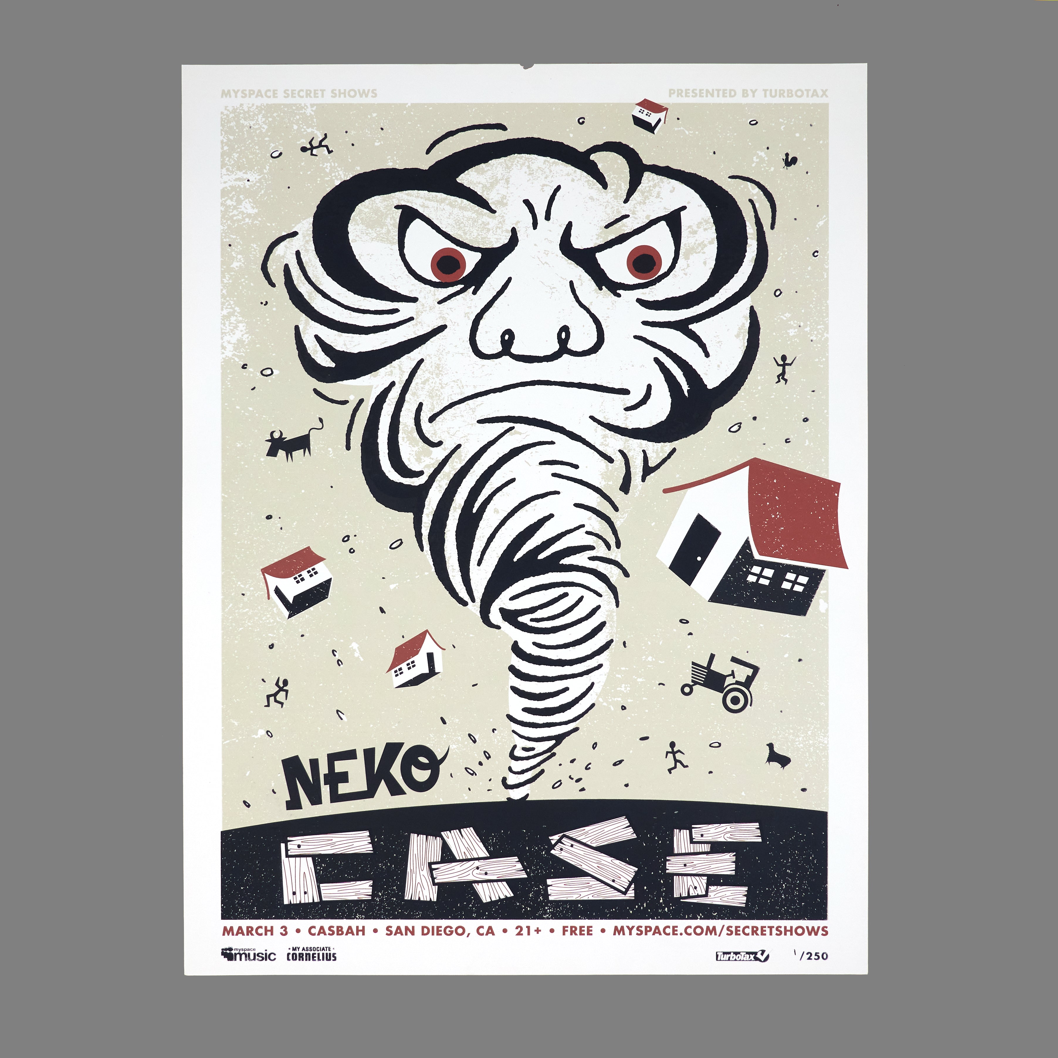 Neko Case - 2009 MySpace Secret Show 18X24 Inch Silkscreened Poster Number 1 Of 250