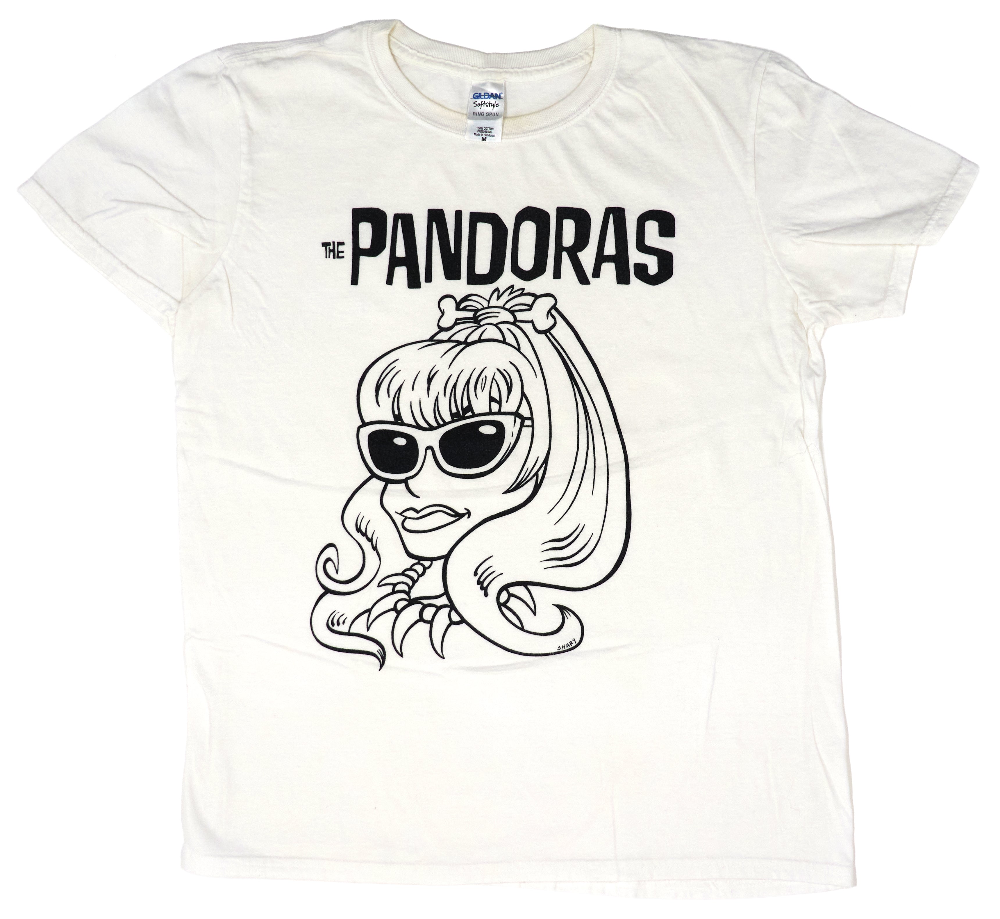 Pandoras - Chris Shary White Tour Shirt Size Medium