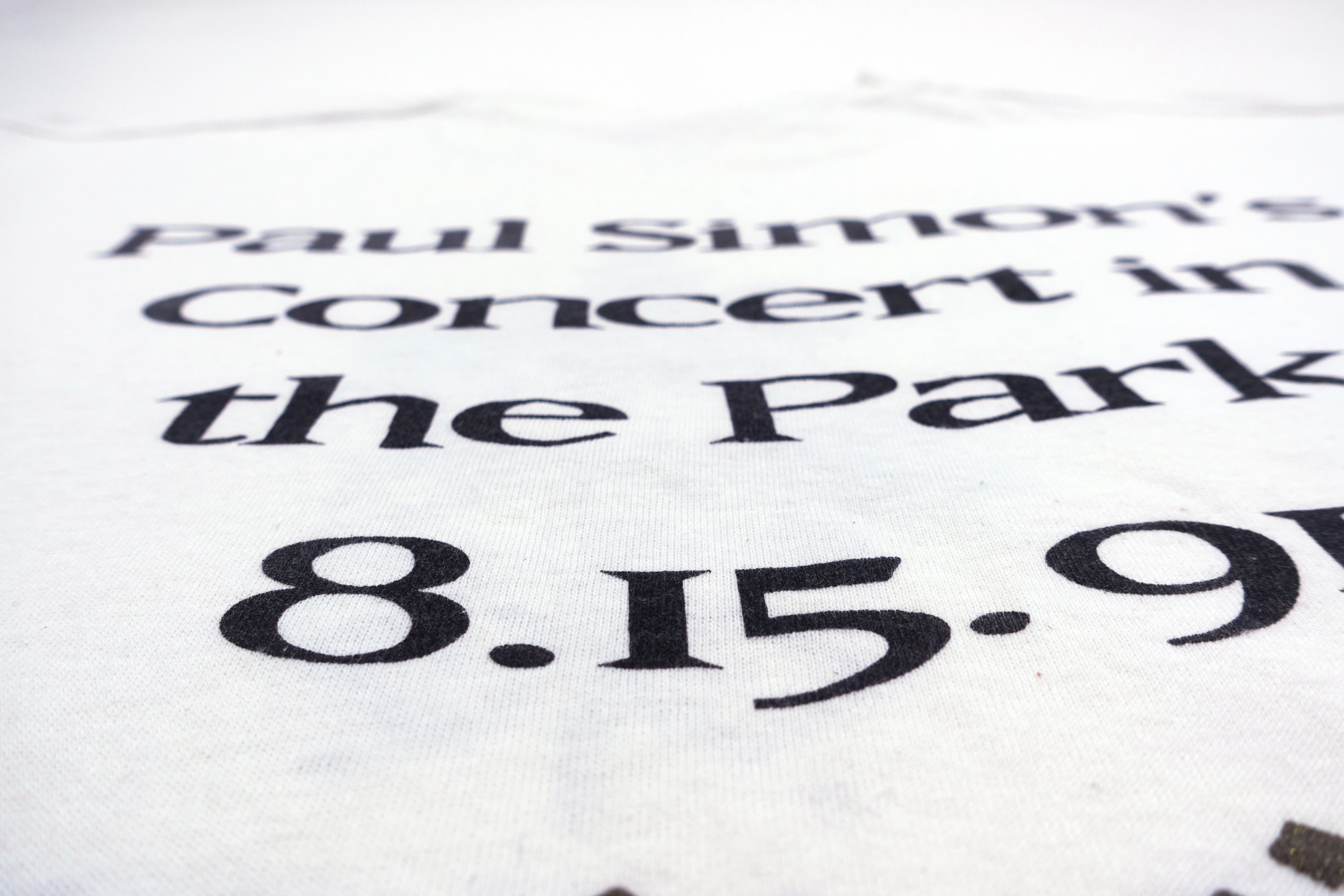 Paul Simon - Concert In The Park 1991 Tour Shirt Size XL