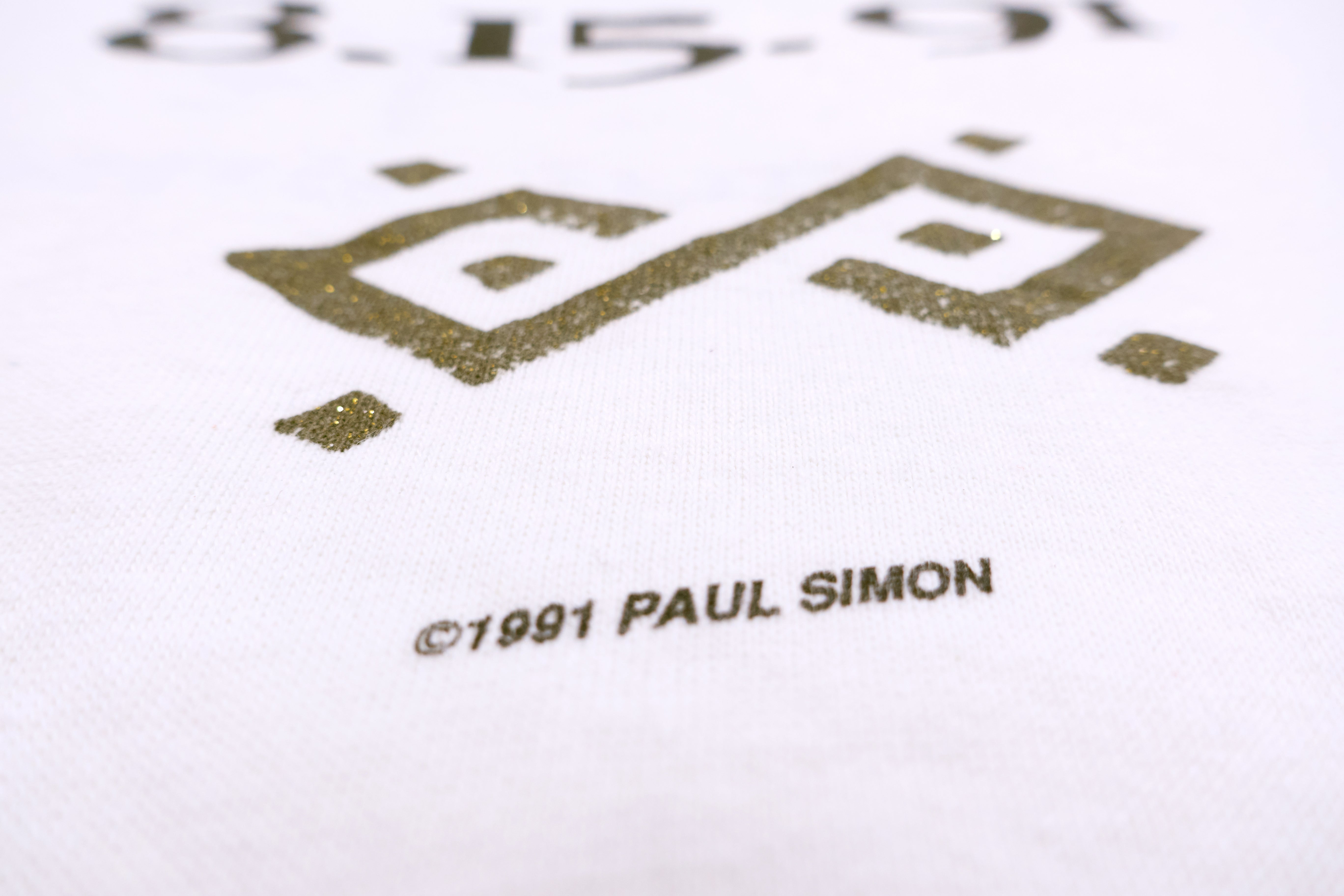 Paul Simon - Concert In The Park 1991 Tour Shirt Size XL