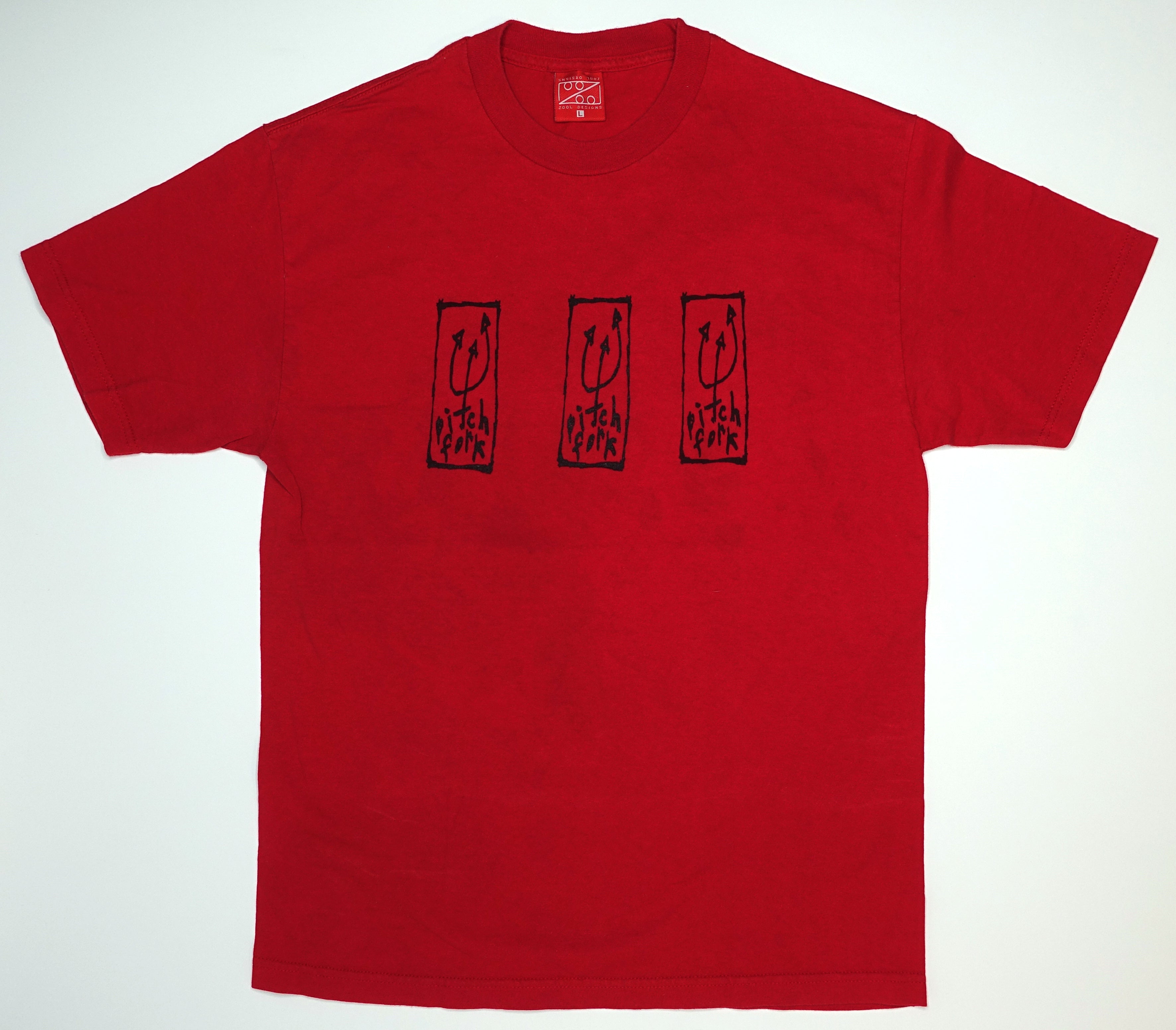 Pitchfork - Triple Pitchfork Logo 90's Shirt Size Large