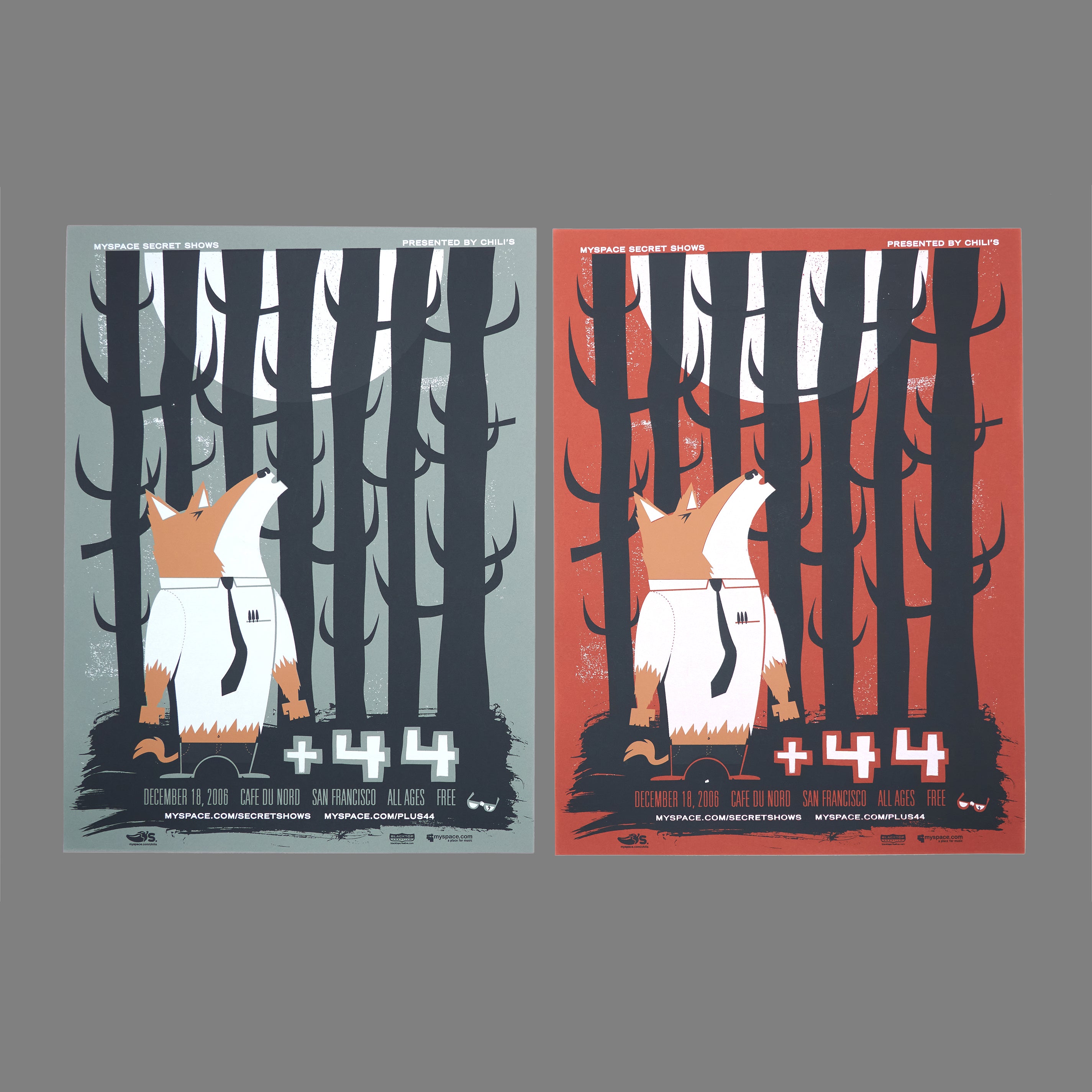 Plus 44 - 2006 MySpace Secret Show 18X24 Inch Silkscreened Poster V2 Number 1 Of 1