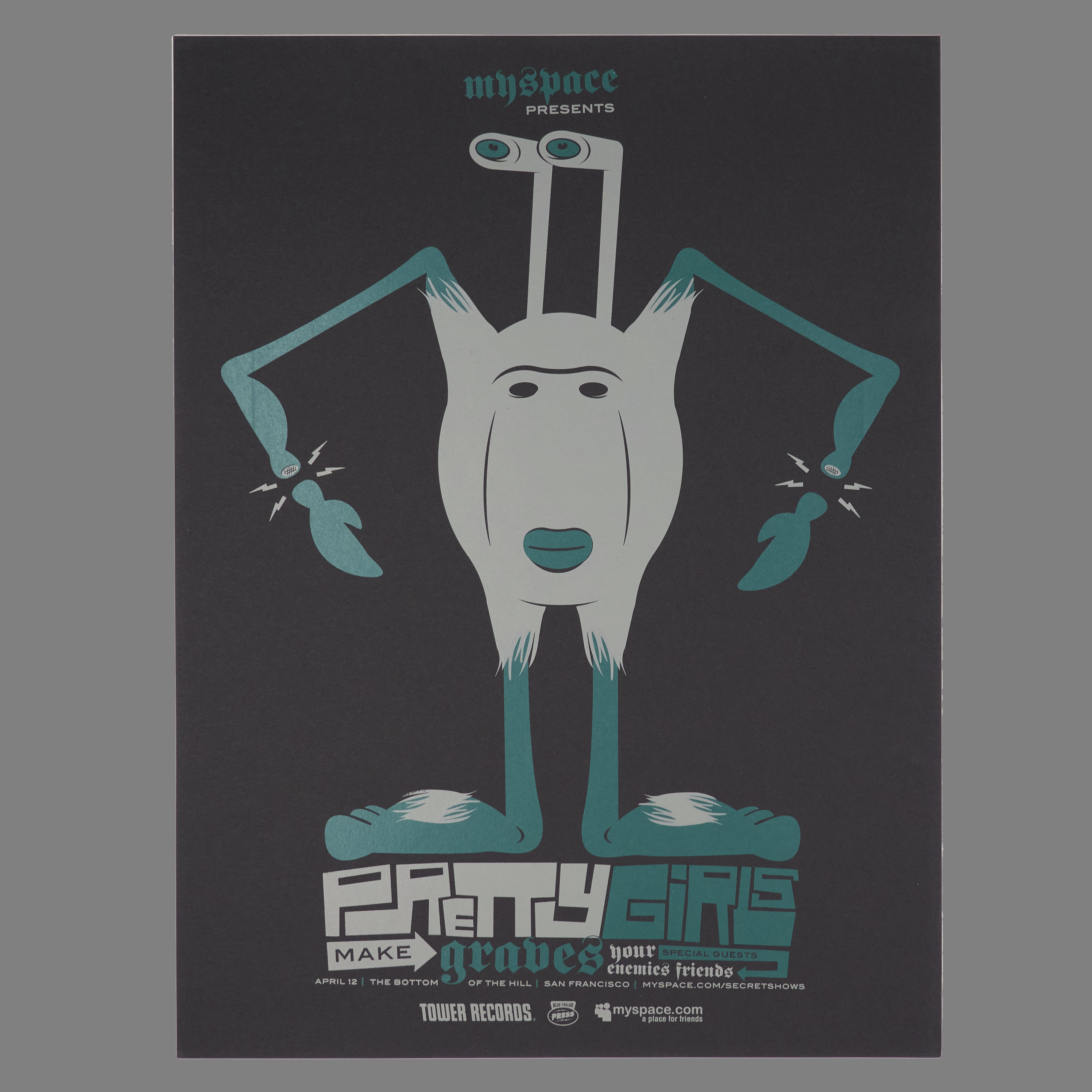 Pretty Girls Make Graves - 2006 MySpace Secret Show 18X24 Inch Silkscreened Poster Number 1 Of 350