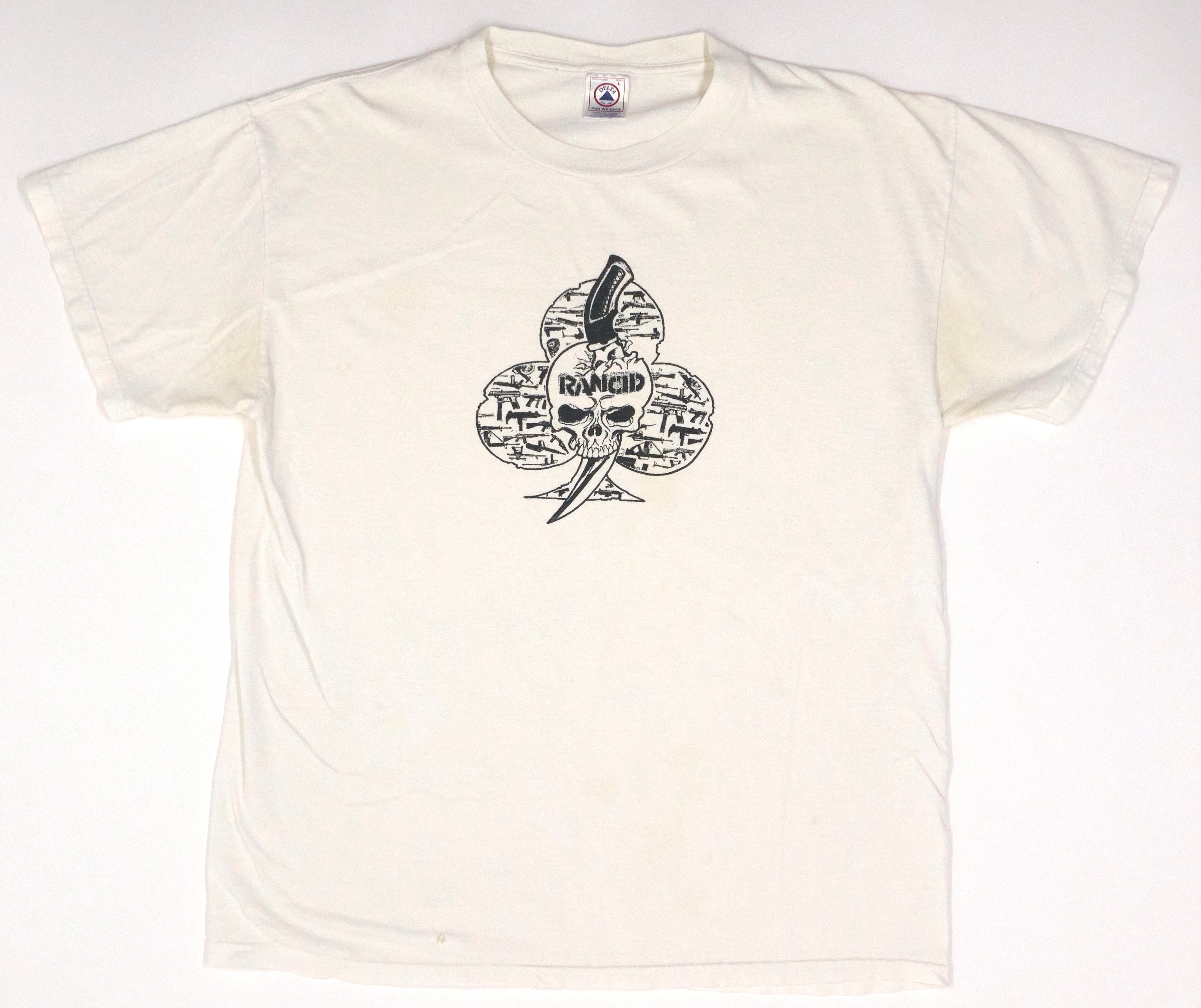 Rancid - Skull and Guns 2000 Tour Shirt Size Large