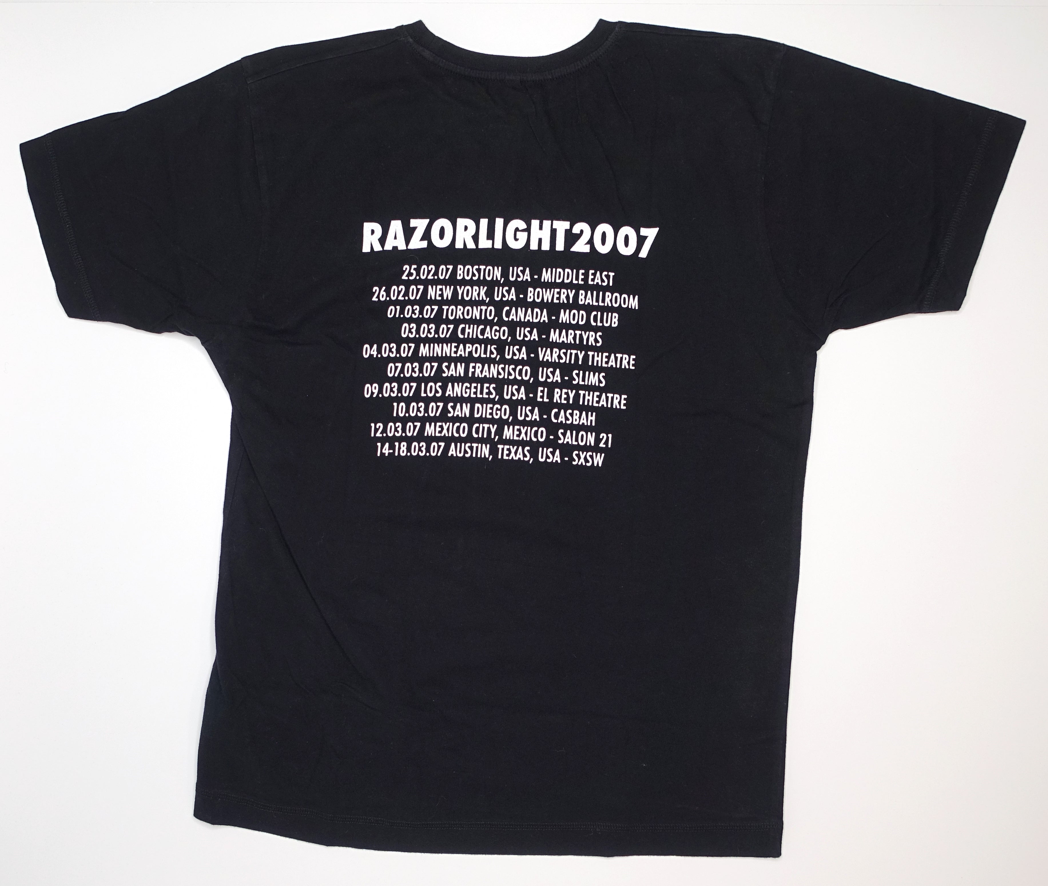 Razorlight – Razorlight 2007 USA Tour Shirt Size XL