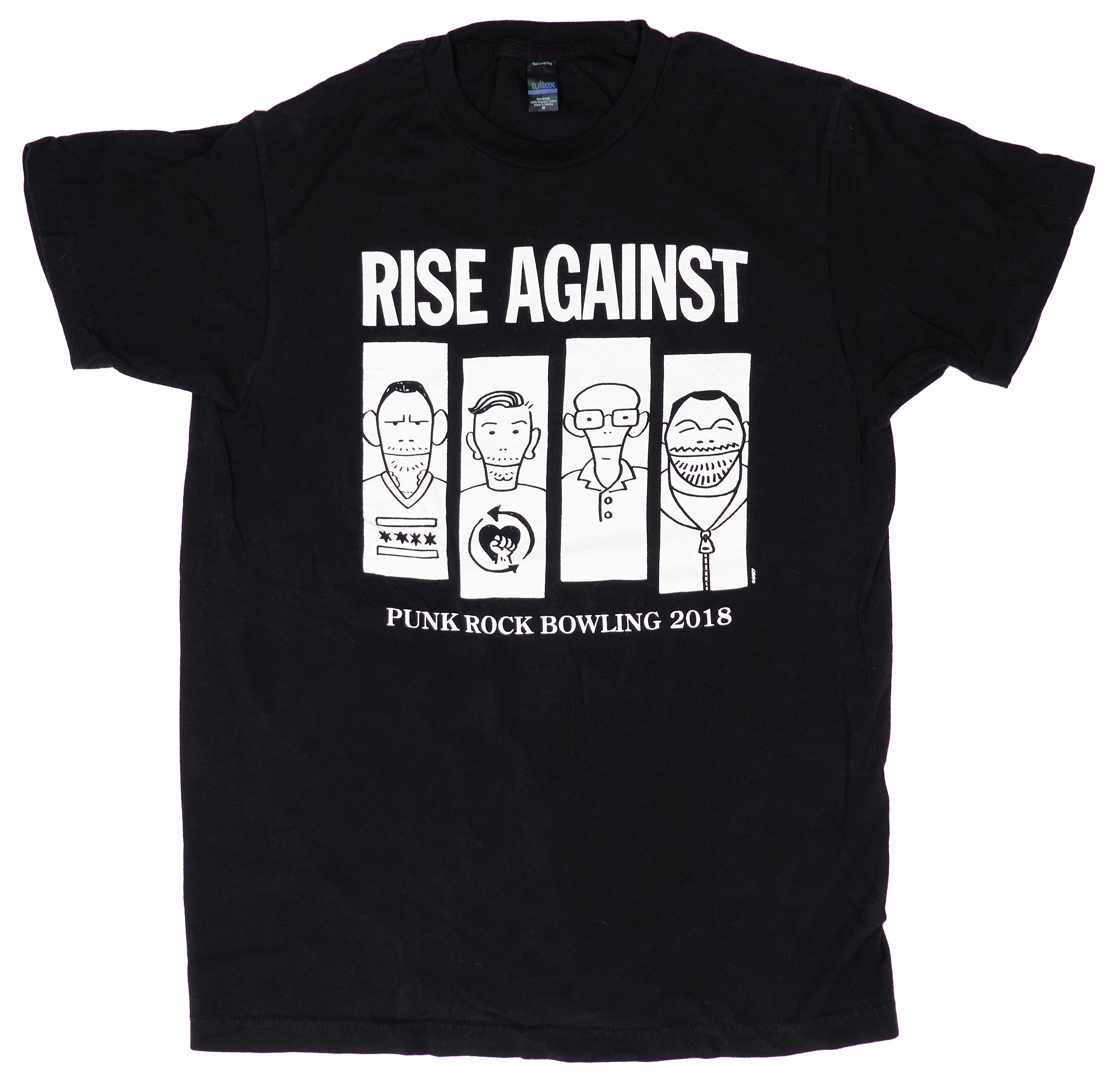 Rise Against – Shary Black Flag Bars Punk Rock Bowling 2018 Tour Shirt Size Medium