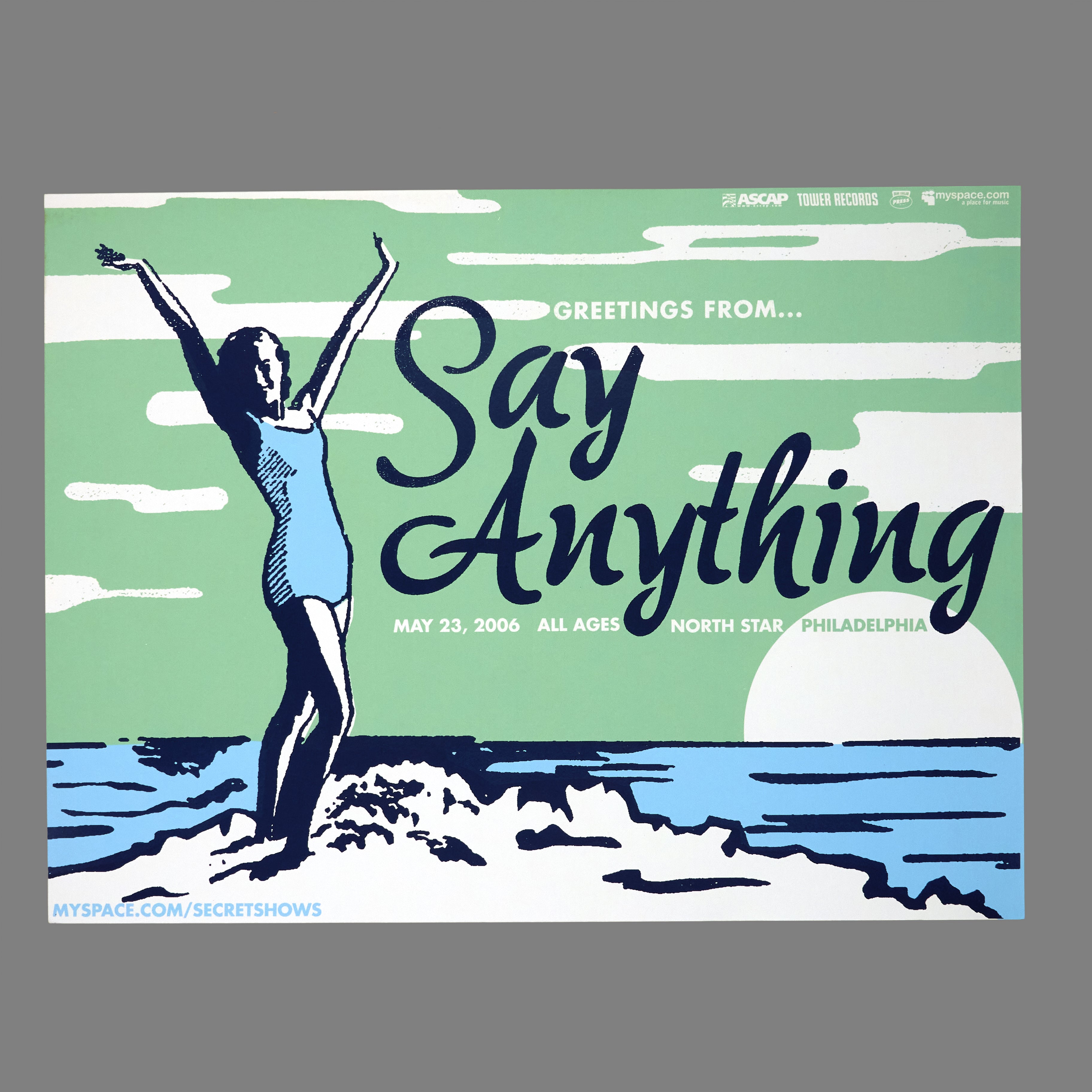 Say Anything - 2006 MySpace Secret Show 24X18 Inch Silkscreened Poster Number 1 Of 400