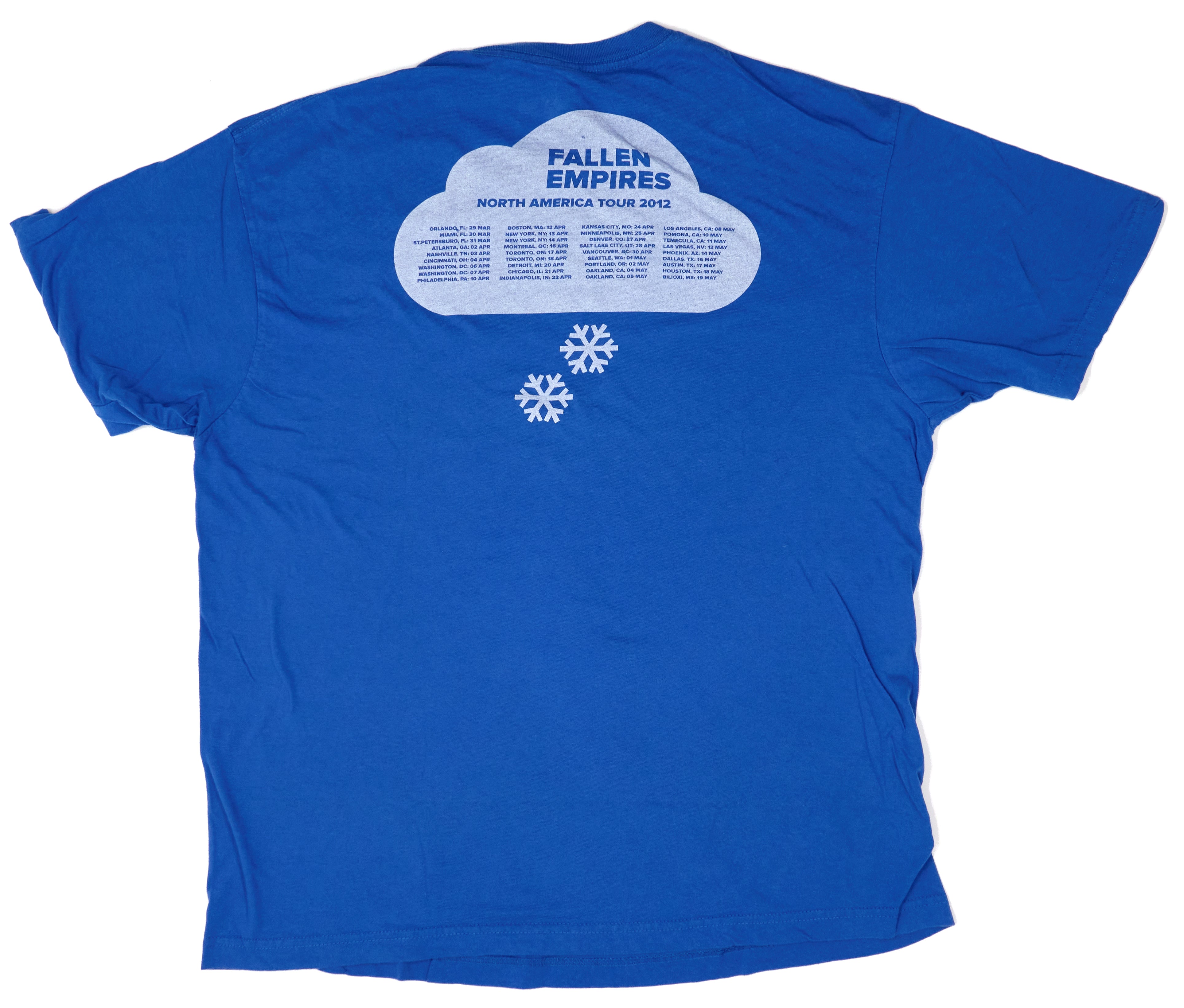 Snow Patrol – Fallen Empires North American 2012 Tour Shirt Size XL