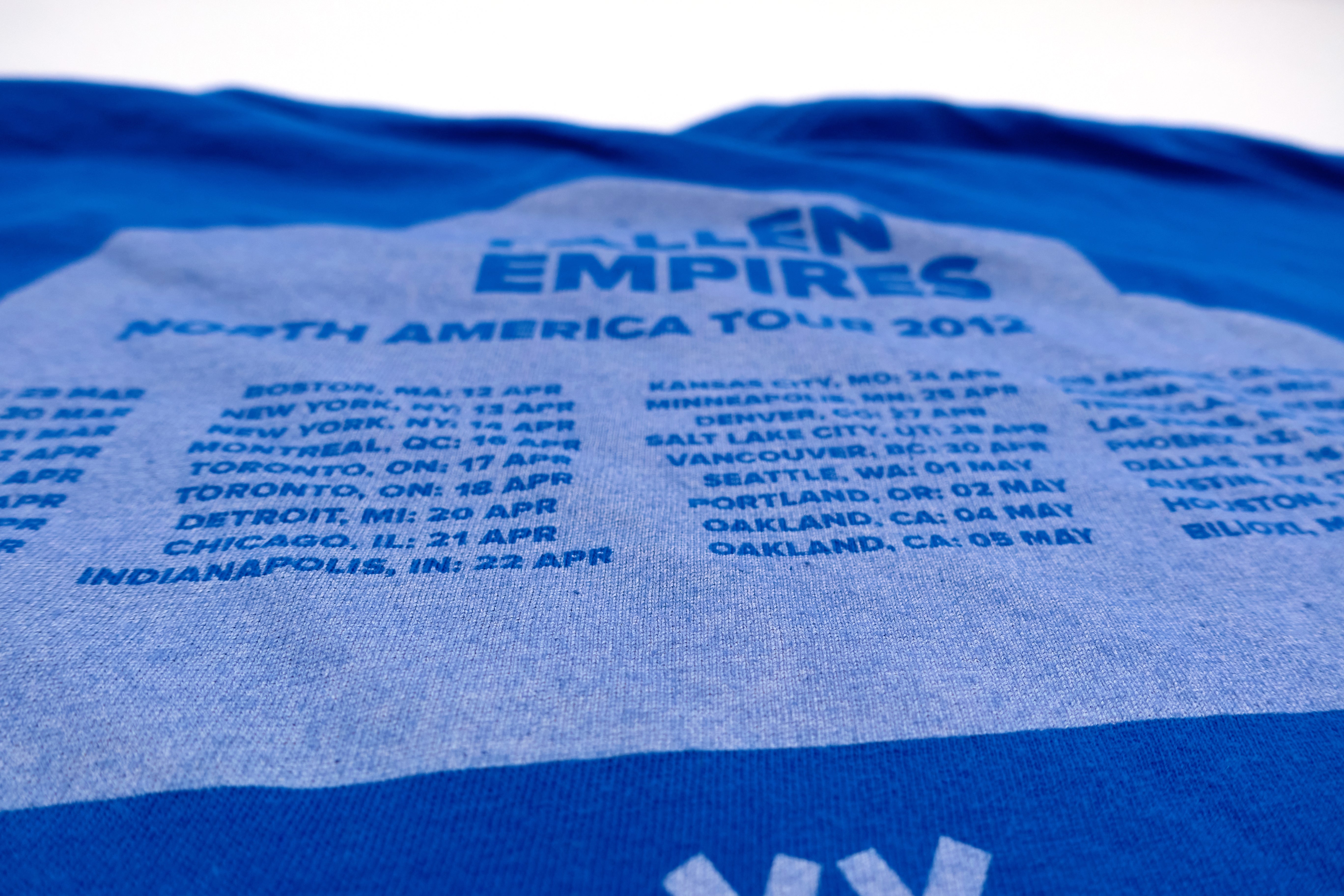 Snow Patrol – Fallen Empires North American 2012 Tour Shirt Size XL