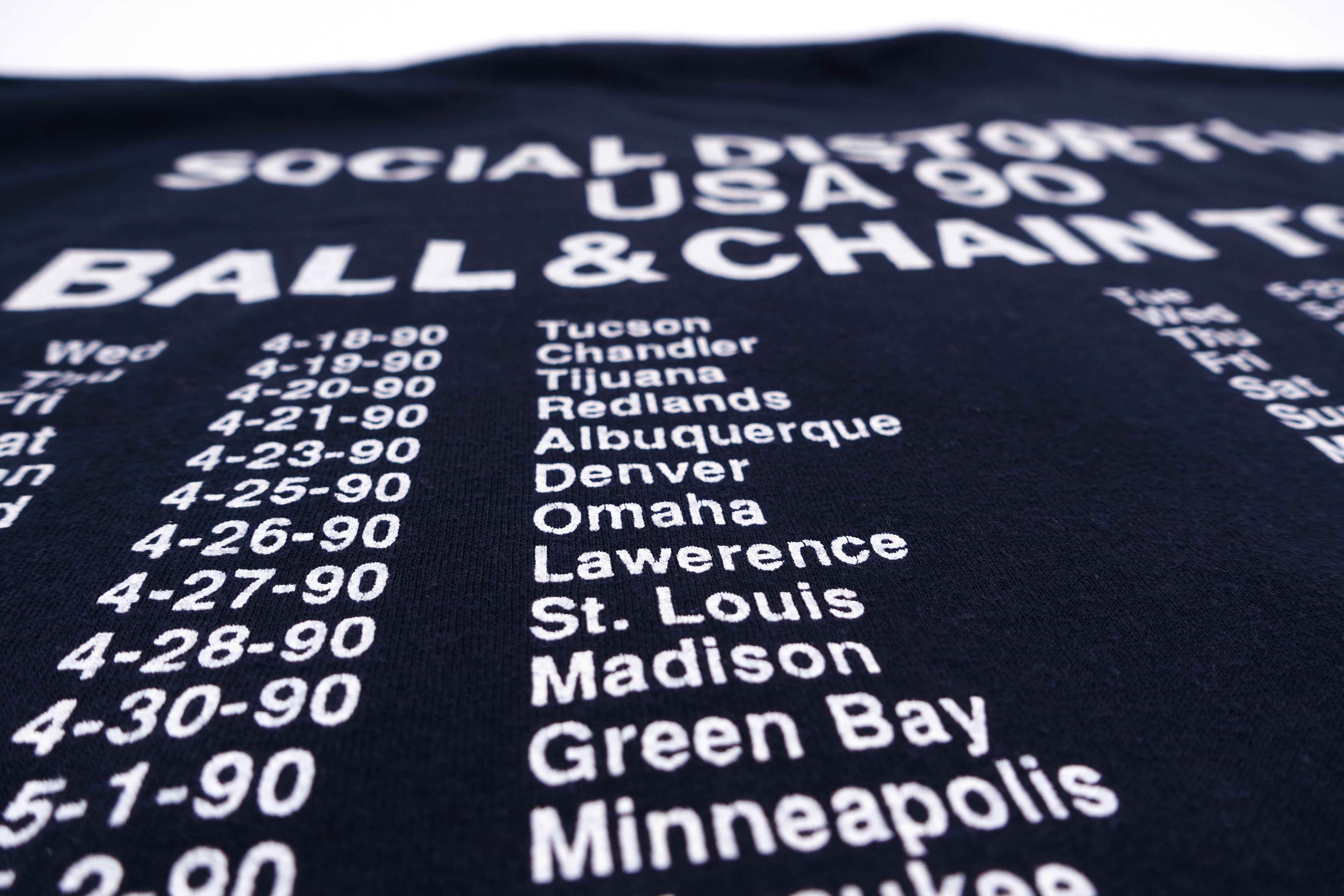 Social Distortion – Ball And Chain 1990 Tour Shirt Size XL