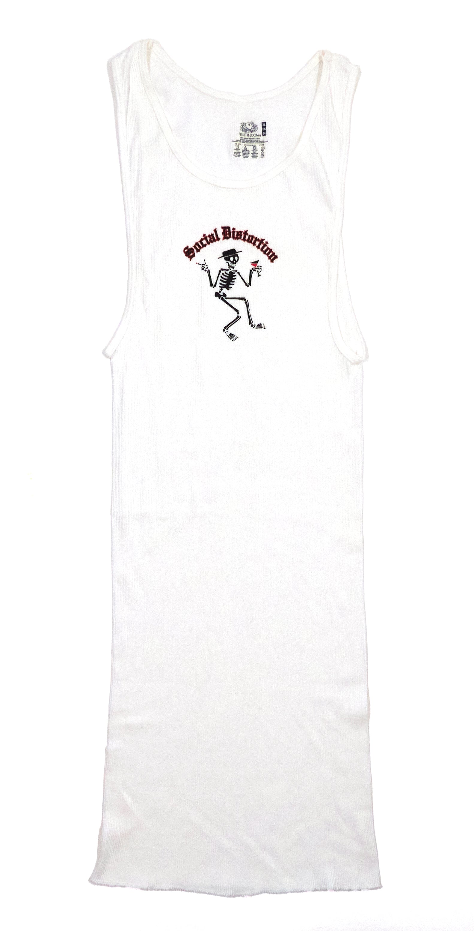 Social Distortion – Mommy's Little Monster White Beater Tour Shirt Size XL