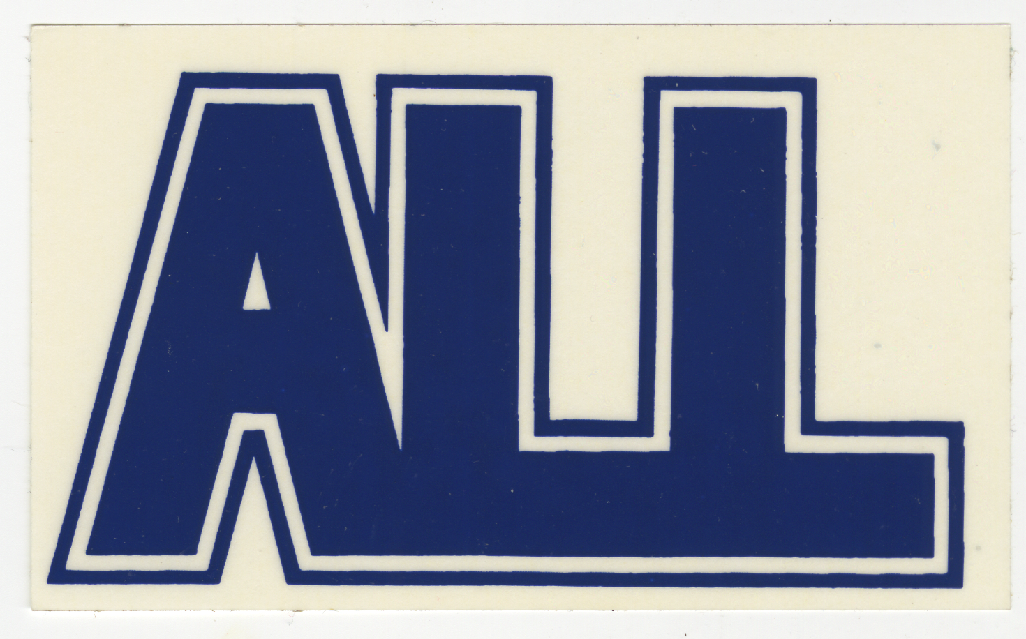 ALL - Logo 90's Deadstock Clear Vinyl Sticker
