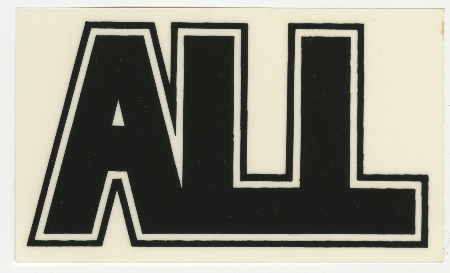 ALL - Logo 90's Deadstock Clear Vinyl Sticker