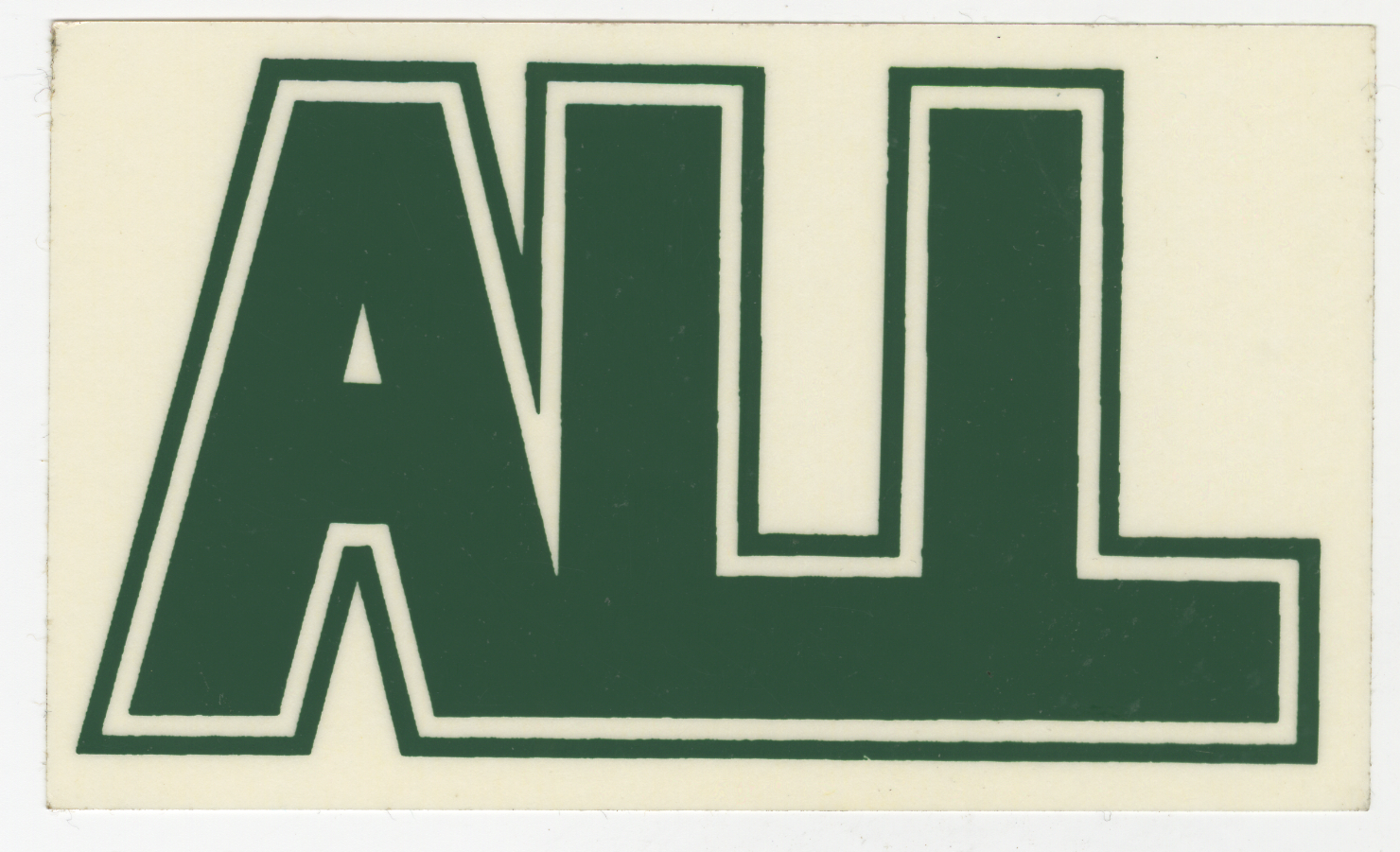 ALL - Logo 90's Deadstock Clear Vinyl Sticker